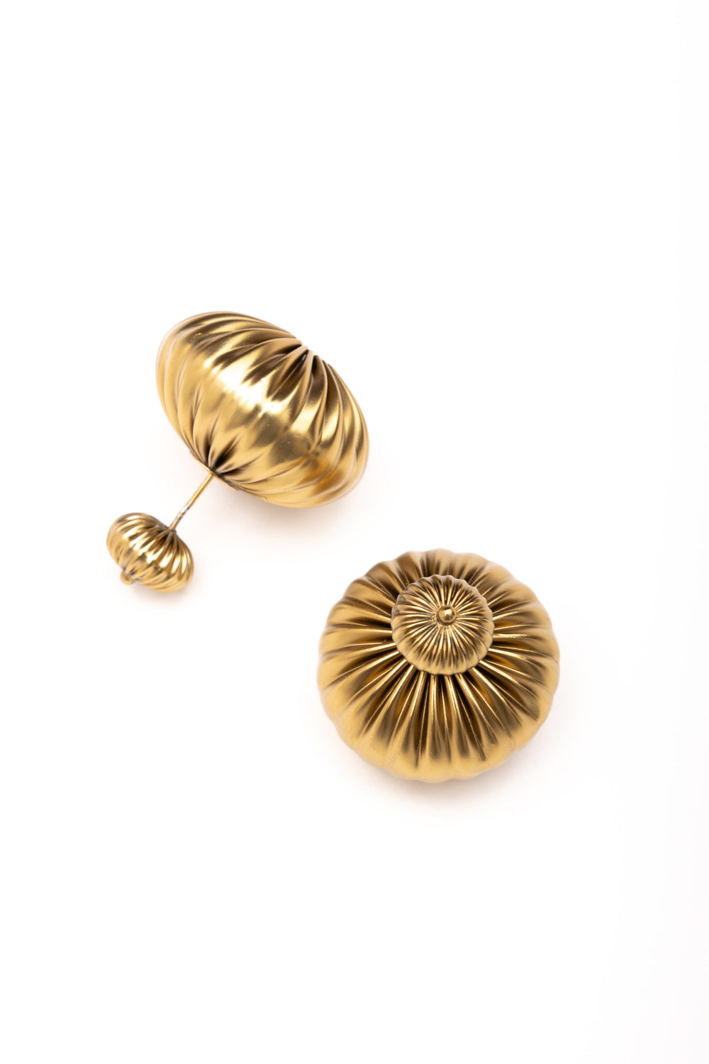 Amama,Mini Maxima Front Back Earrings In Gold Graphite