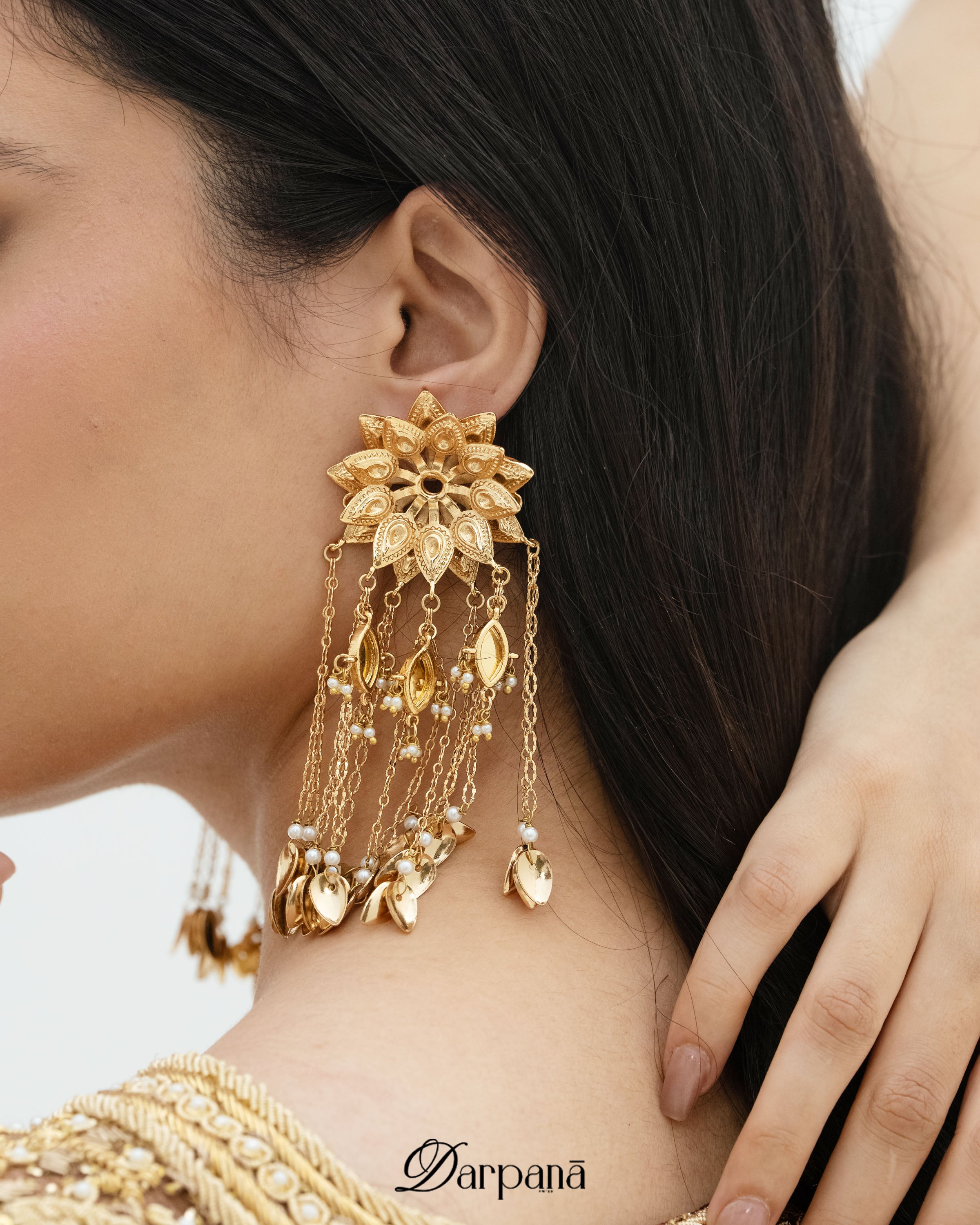 Sheeshmahal Tassel Earrings