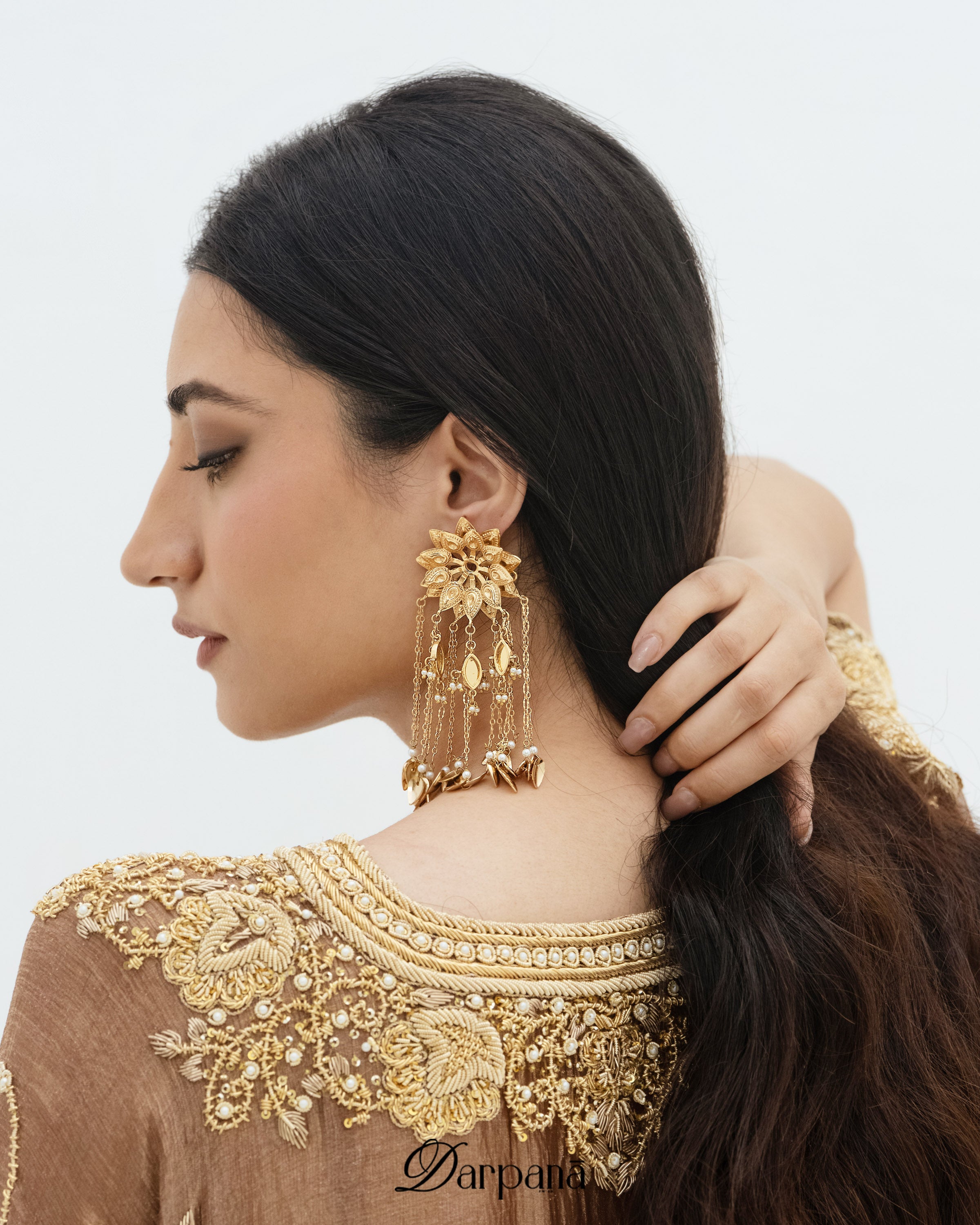 Sheeshmahal Tassel Earrings