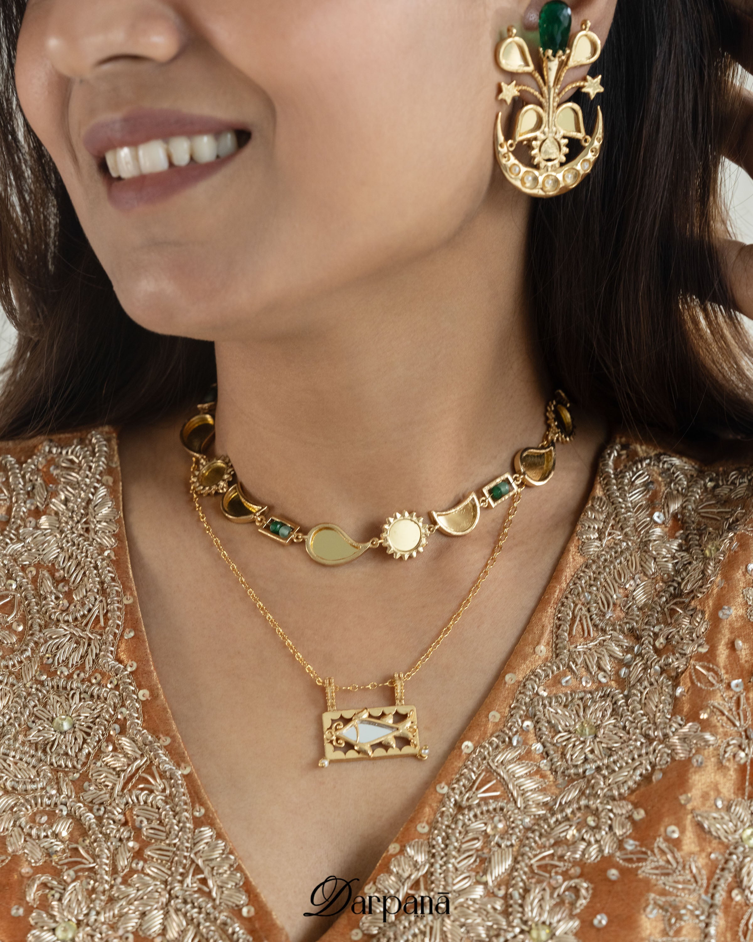 Sheeshmahal Layered Pendant