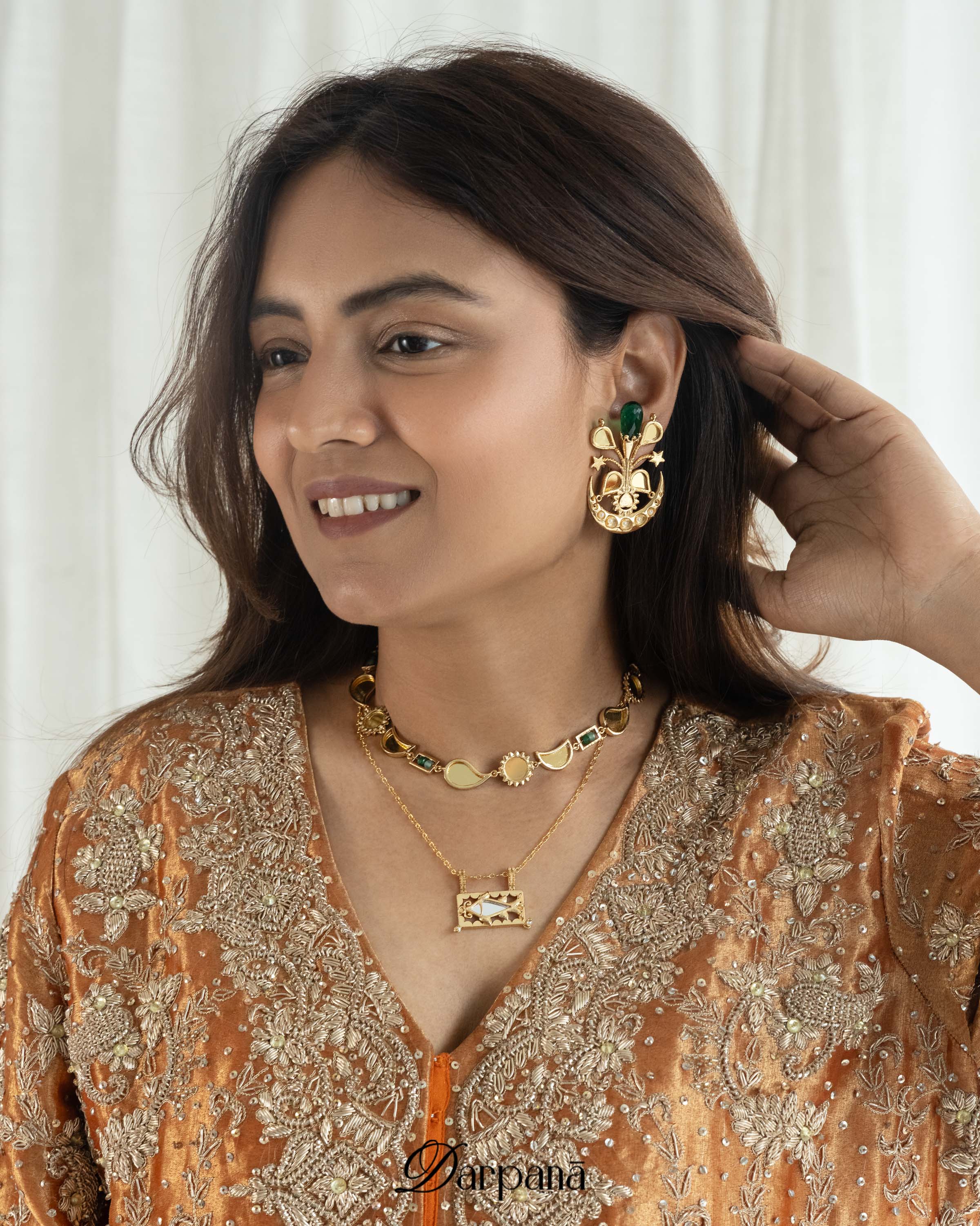 Sheeshmahal Layered Pendant