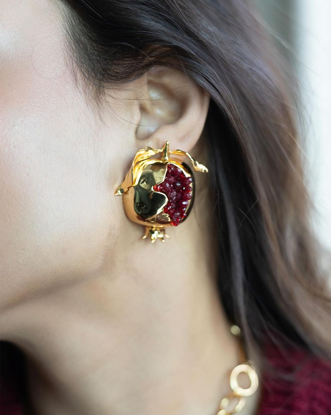 gold plated earrings studs