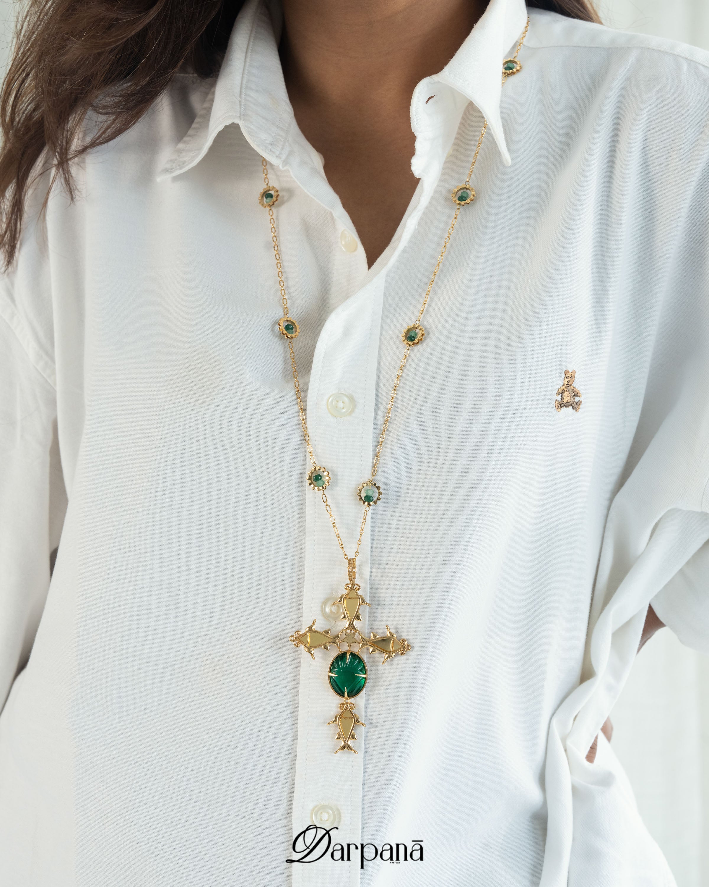 Surya Darpan Cross Pendant