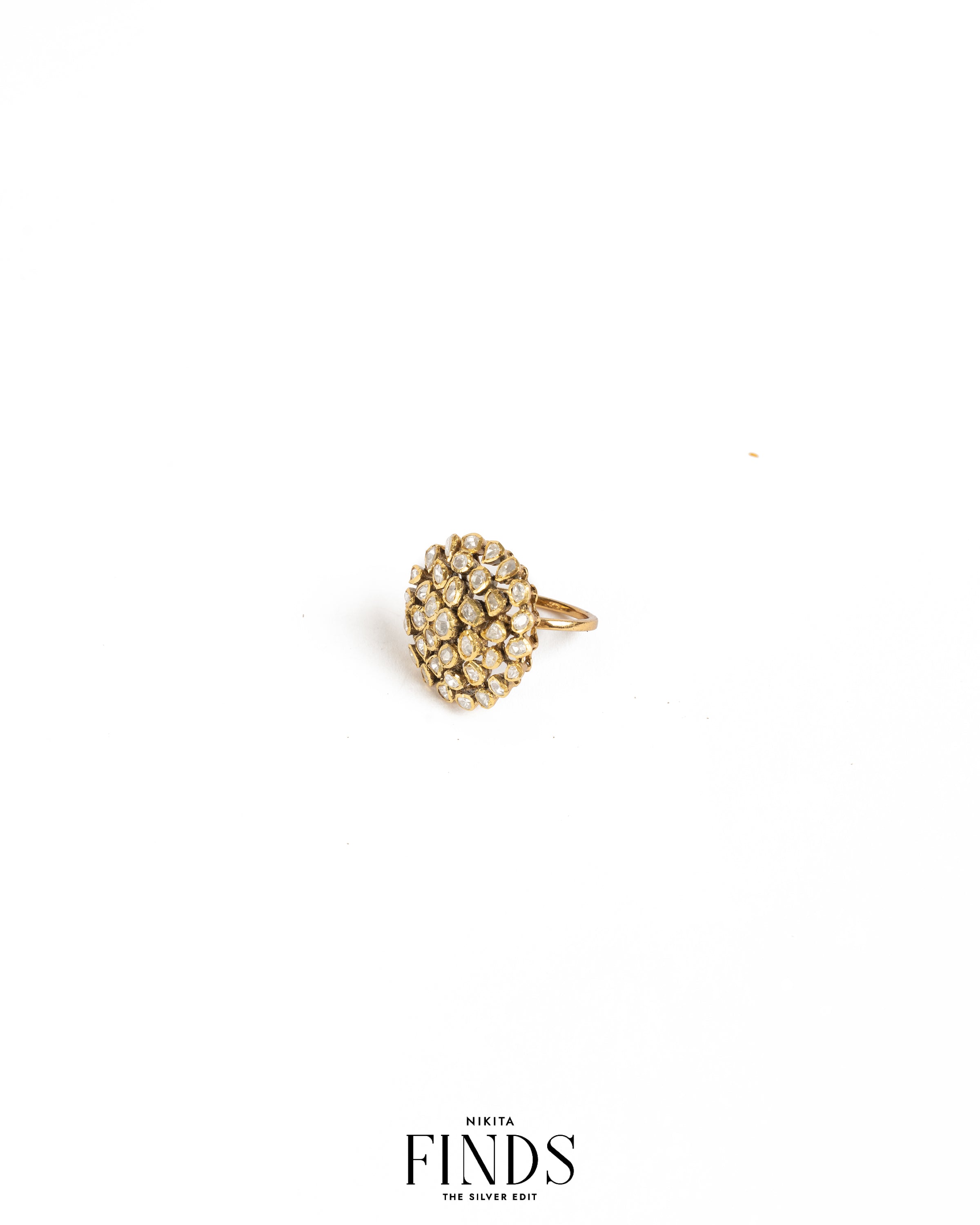 Stuti 925 Silver Moissanite Gold Plated Ring