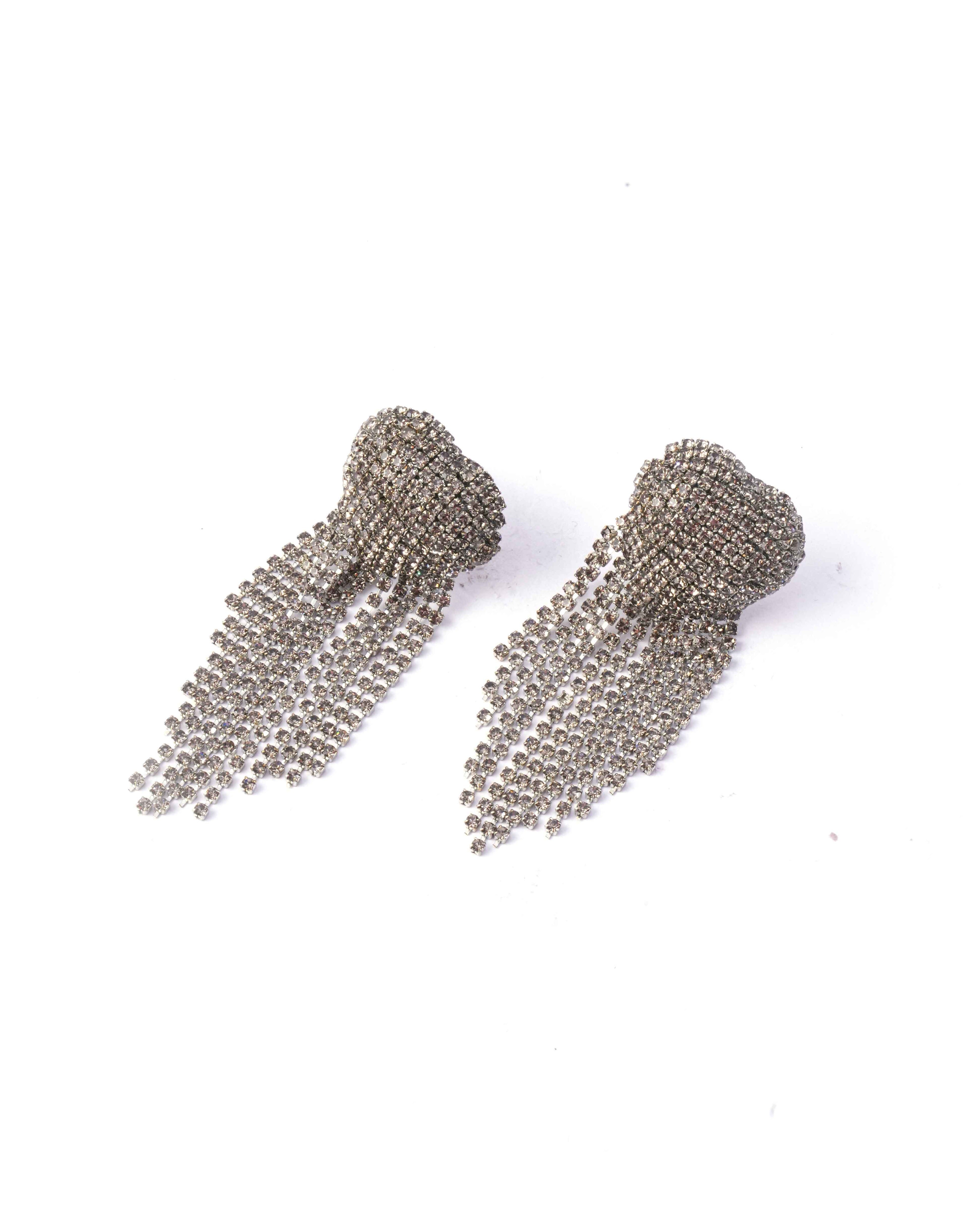 Nano Eleanor Danglers In Grey Diamond