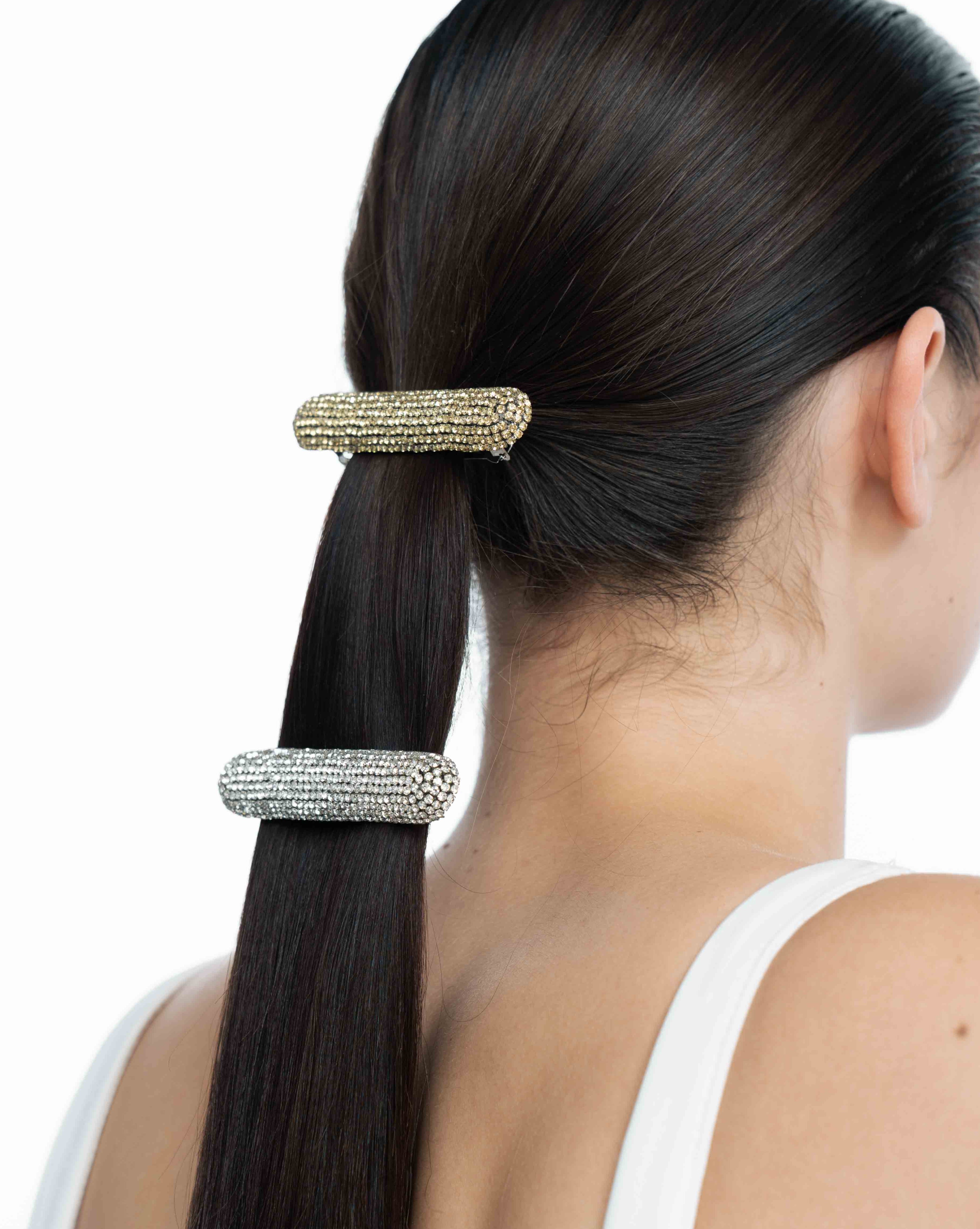 Nova Barette Clips In Silver (Set Of 3)