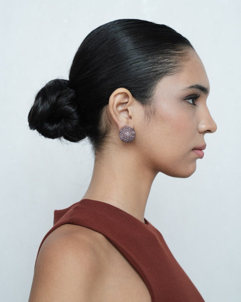 Nano Aurora Studs In Lilac