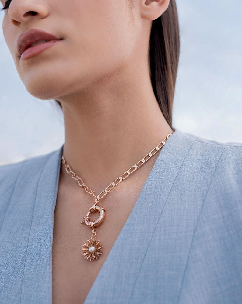 Flower Drop Necklace