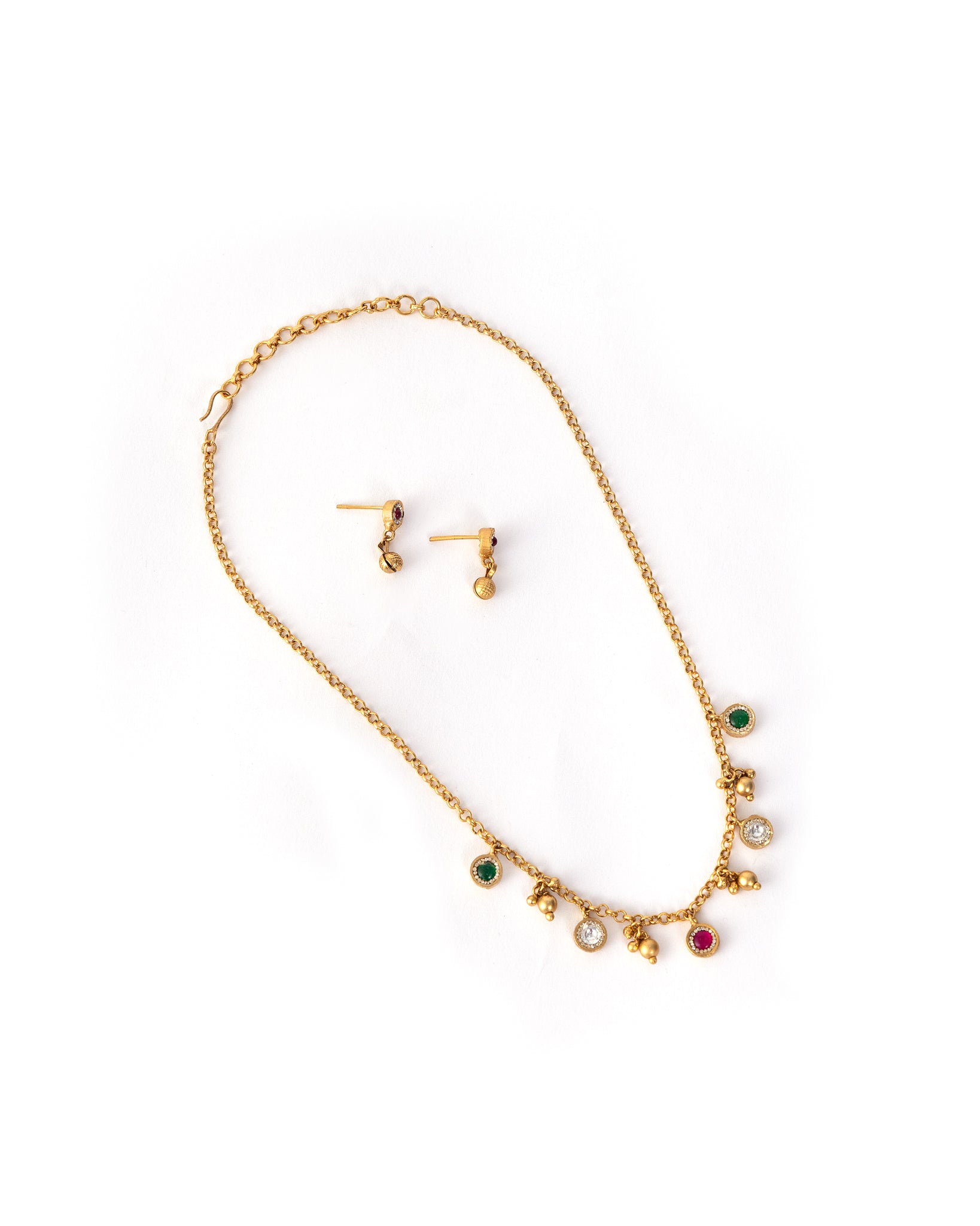 Lara Multi-Color Gold Necklace Set
