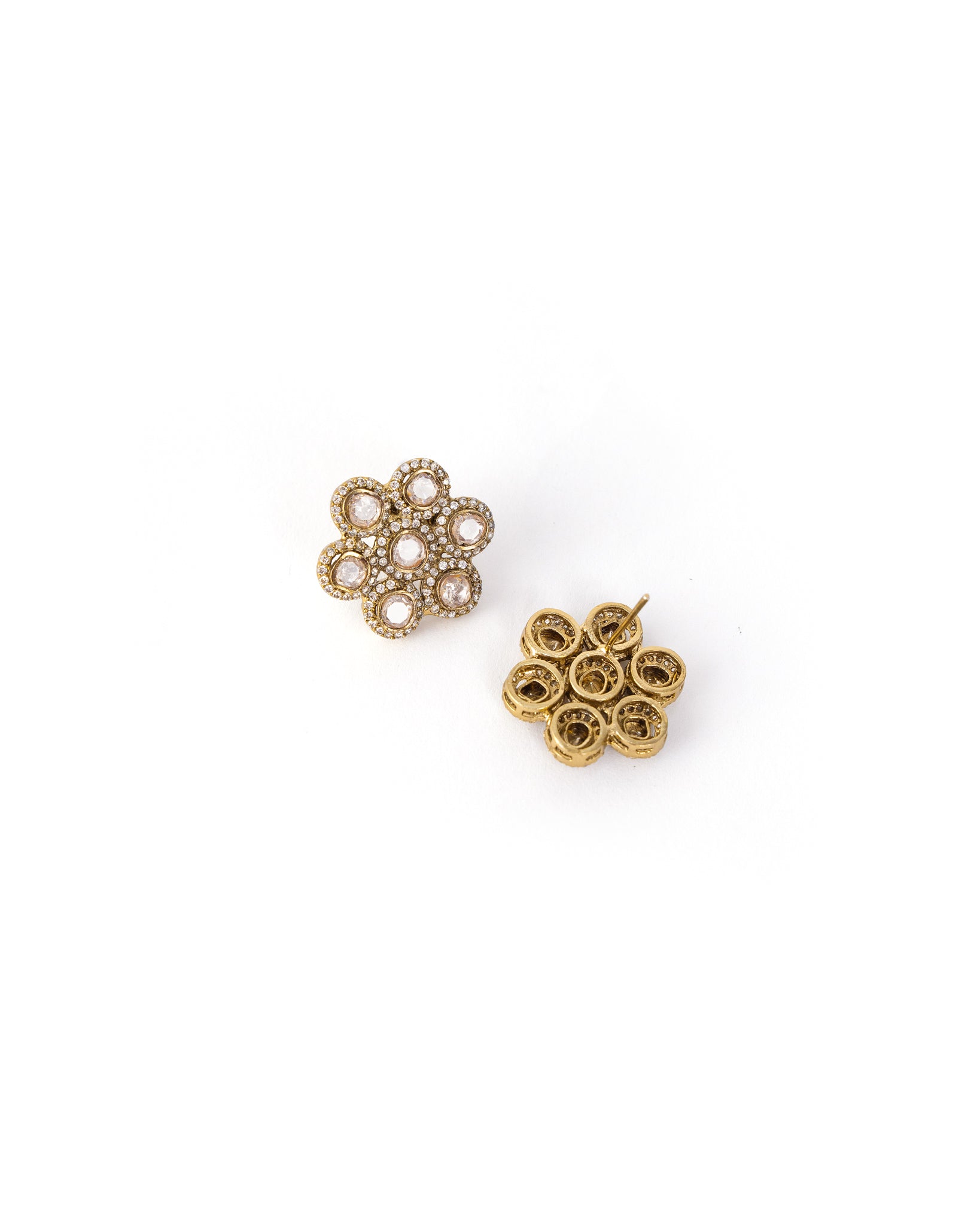 Anuya Dual Tones Kundan Studs
