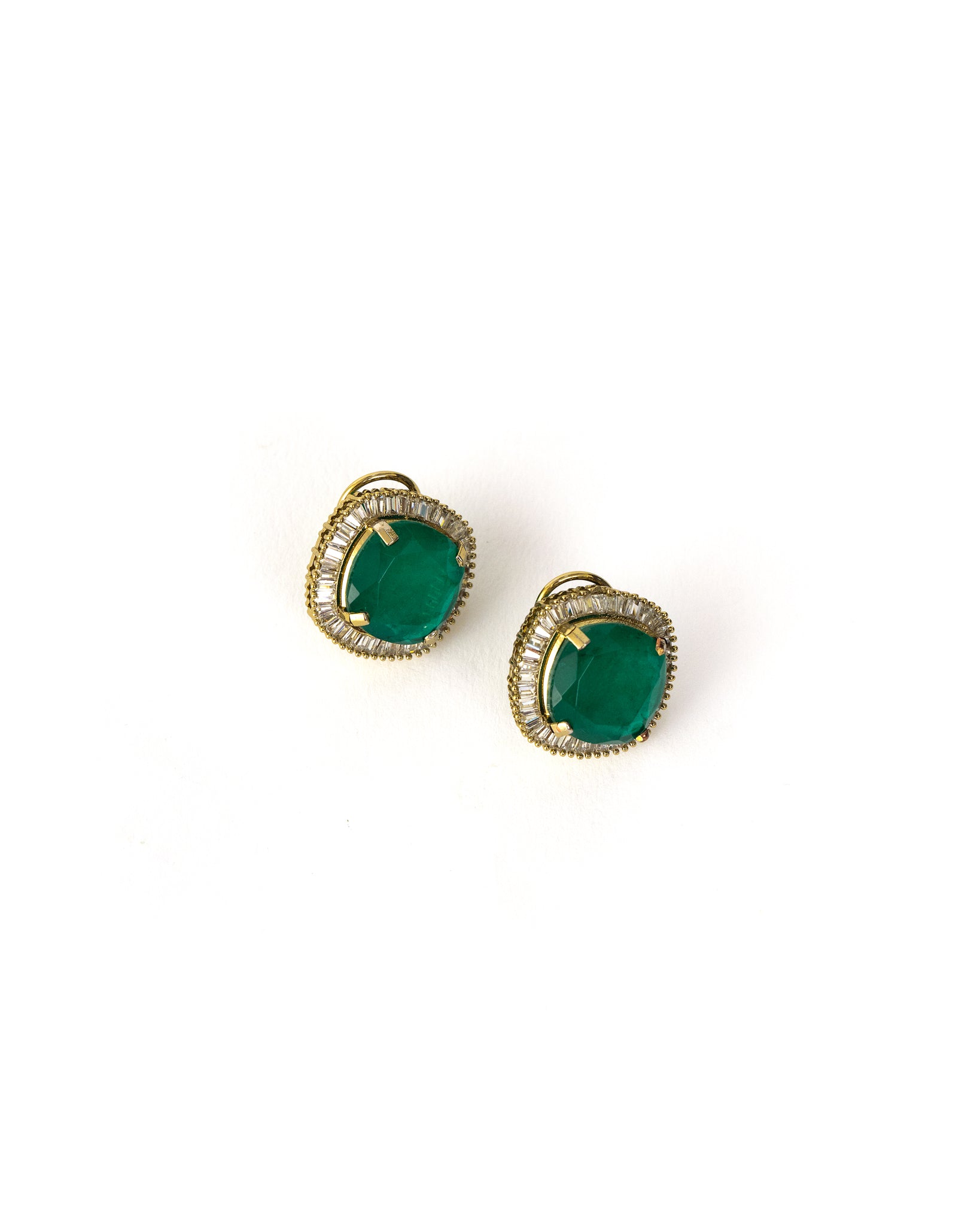 Emerald Green CZ Studs