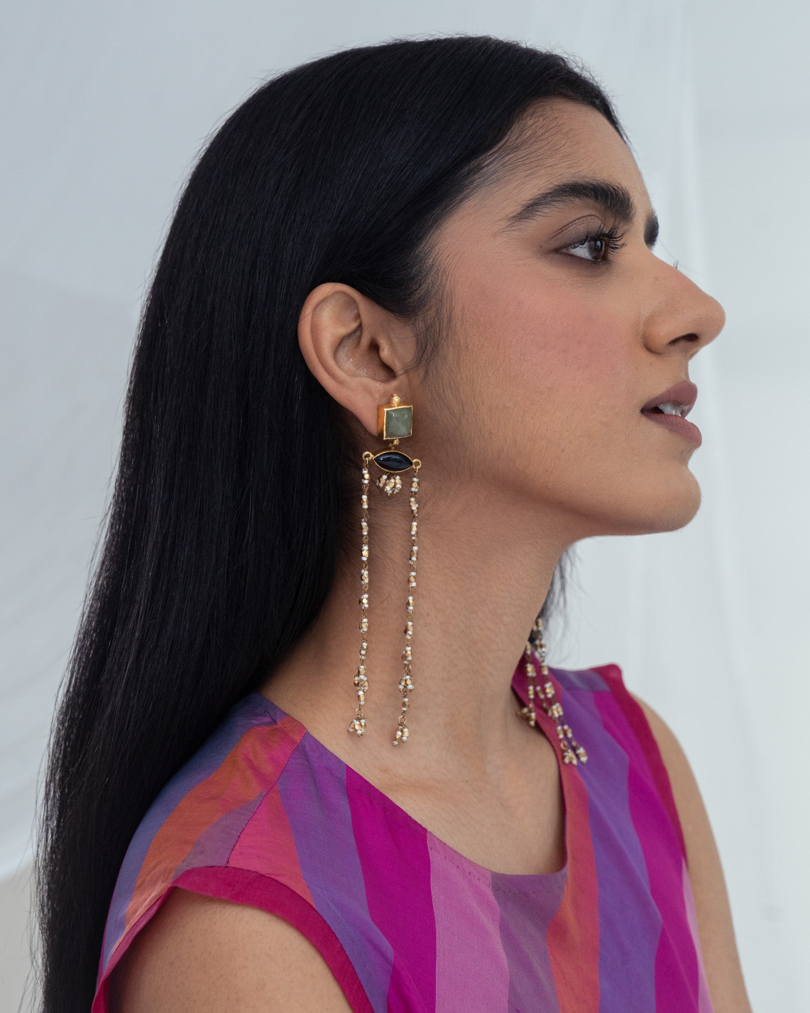 Aventurine Duo Danglers