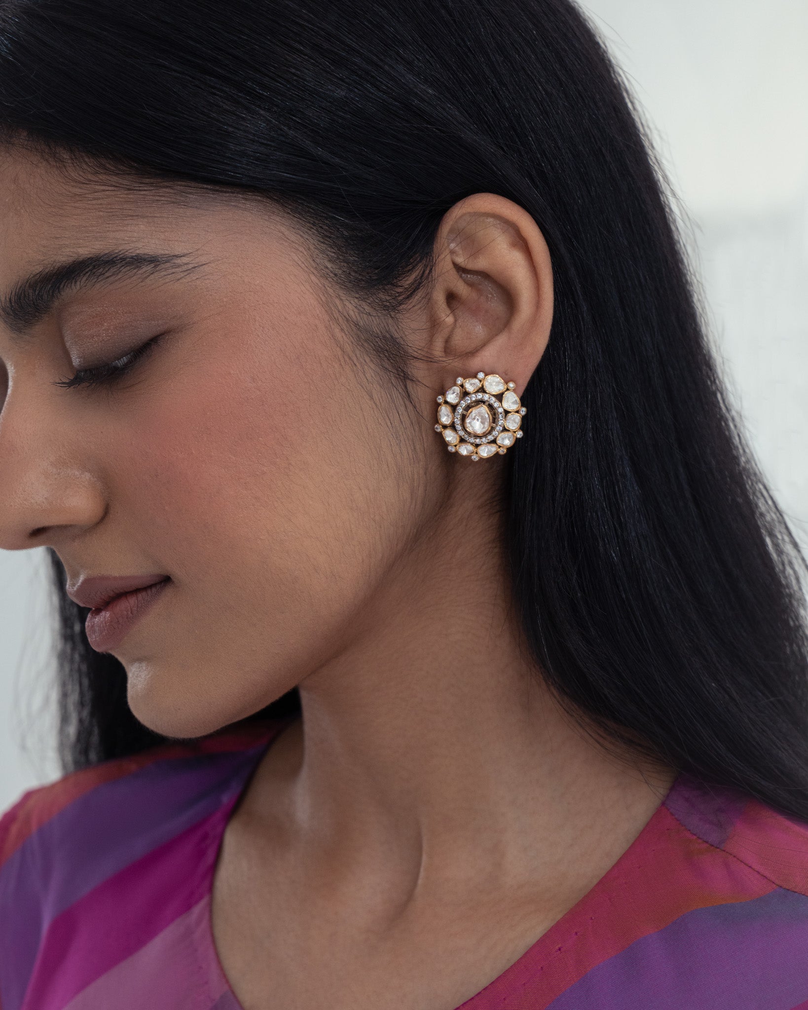 Avni Gold Kundan Studs