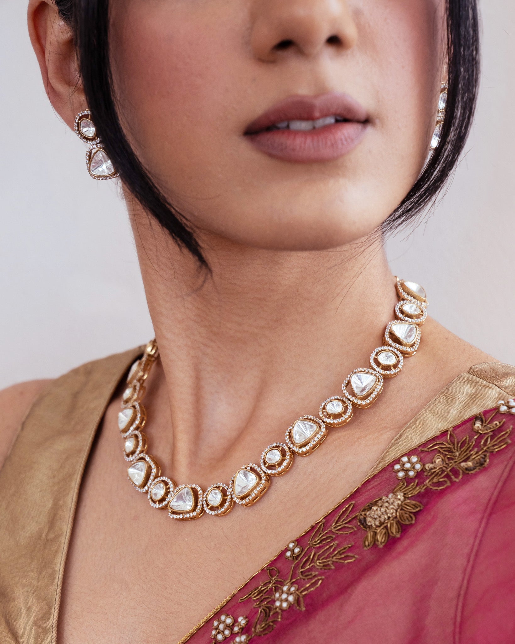 Regalia Gold Kundan Necklace Set