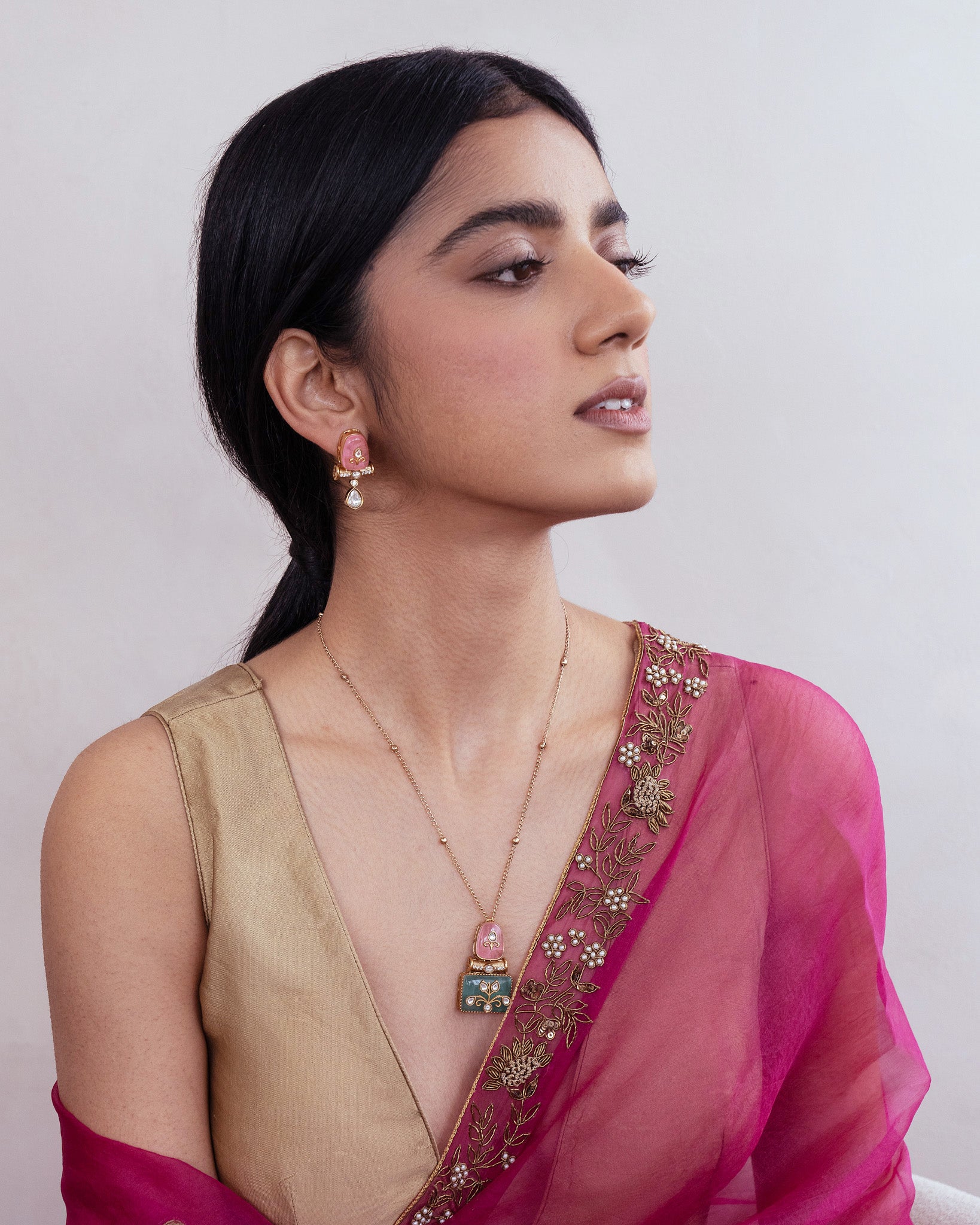 Multi-Color Kundan Necklace Set