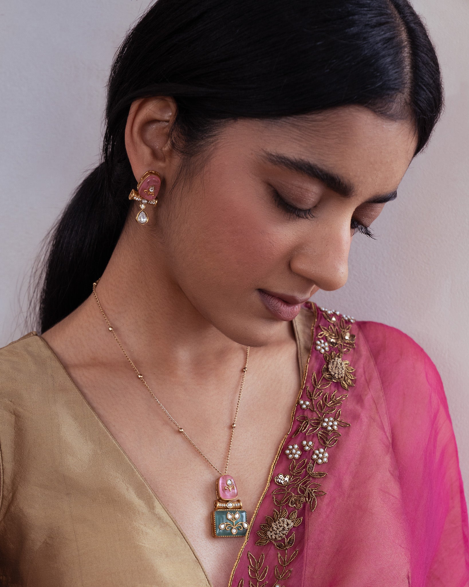 Multi-Color Kundan Necklace Set