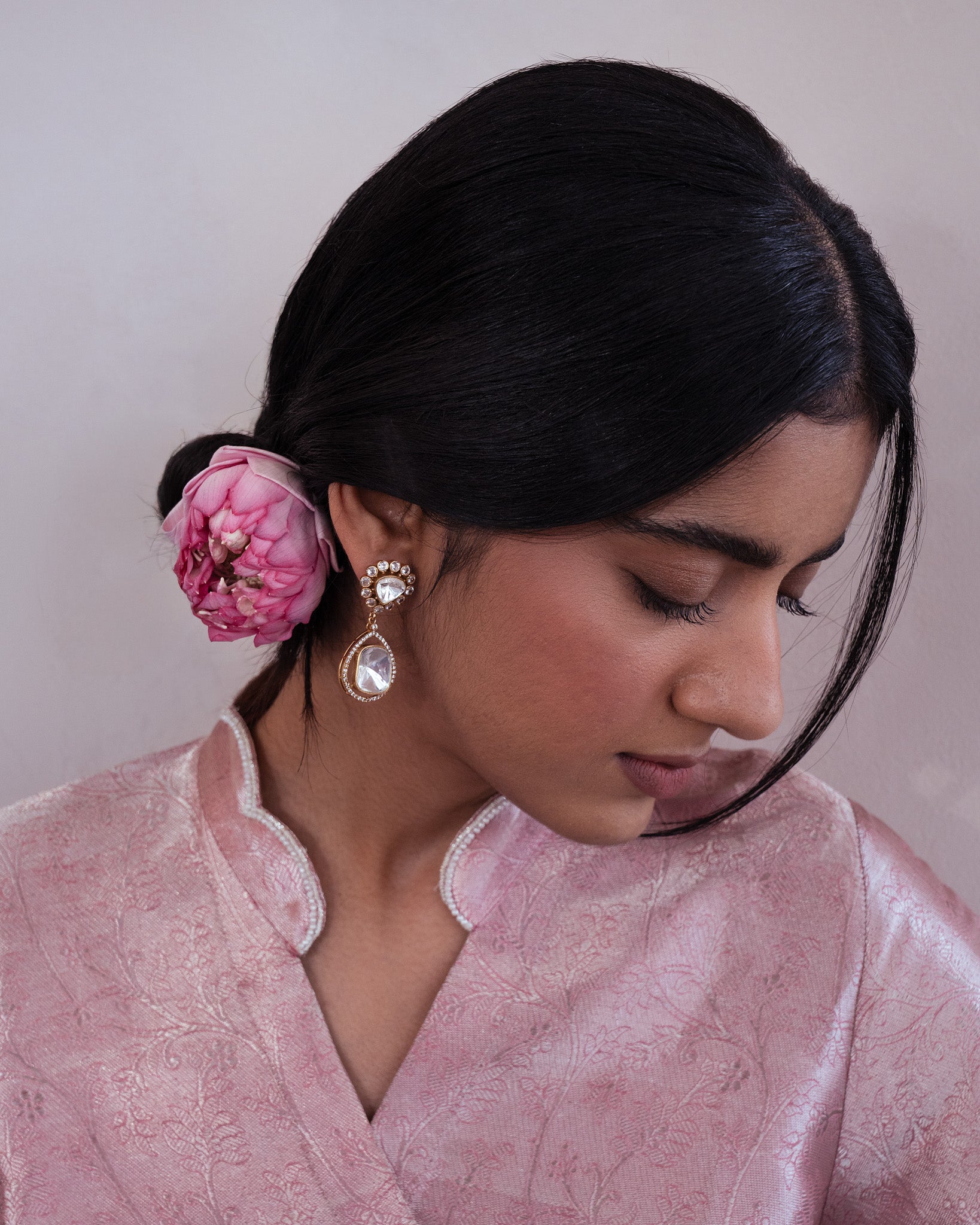 Zavya Gold Kundan Earrings