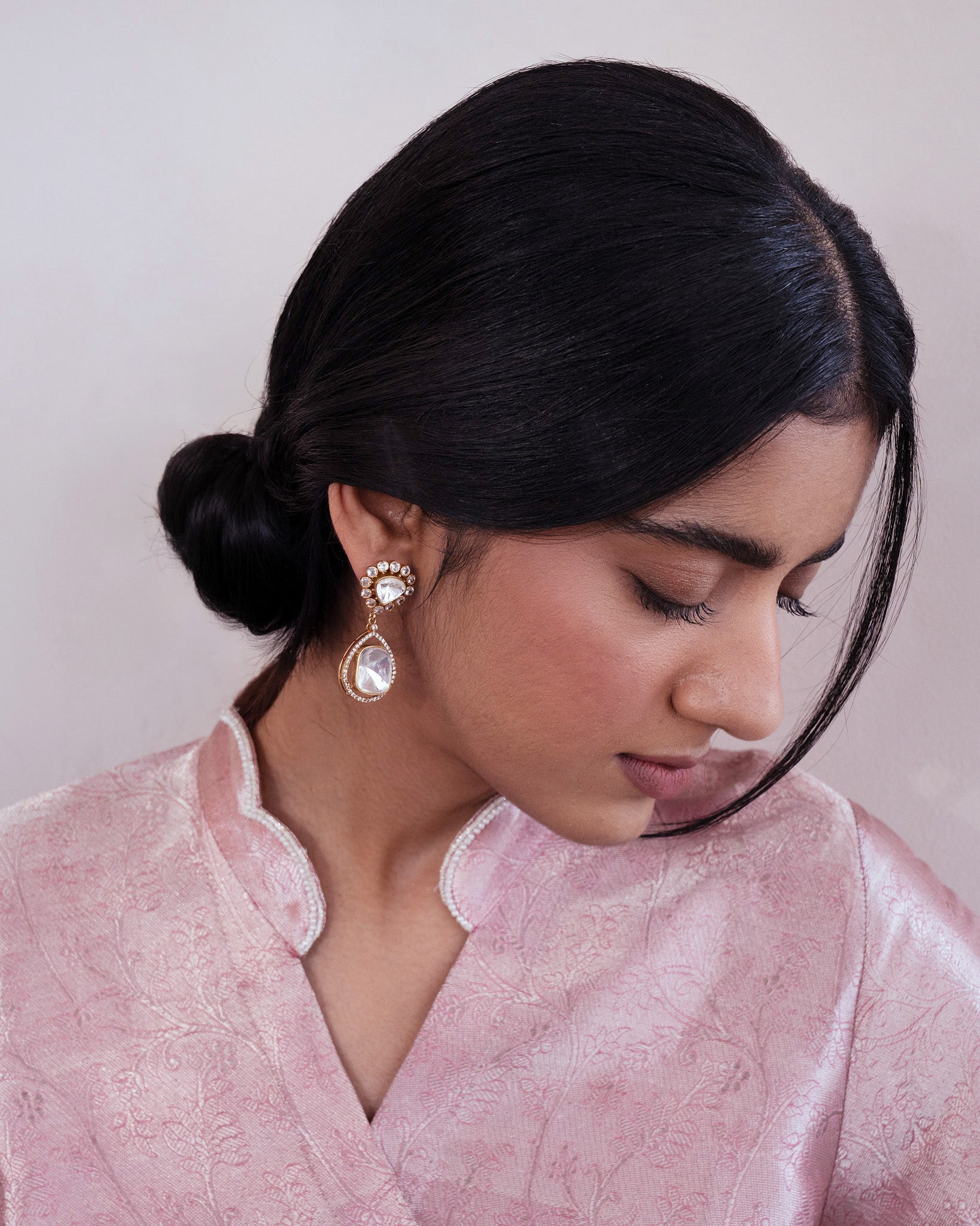 Zavya Gold Kundan Earrings