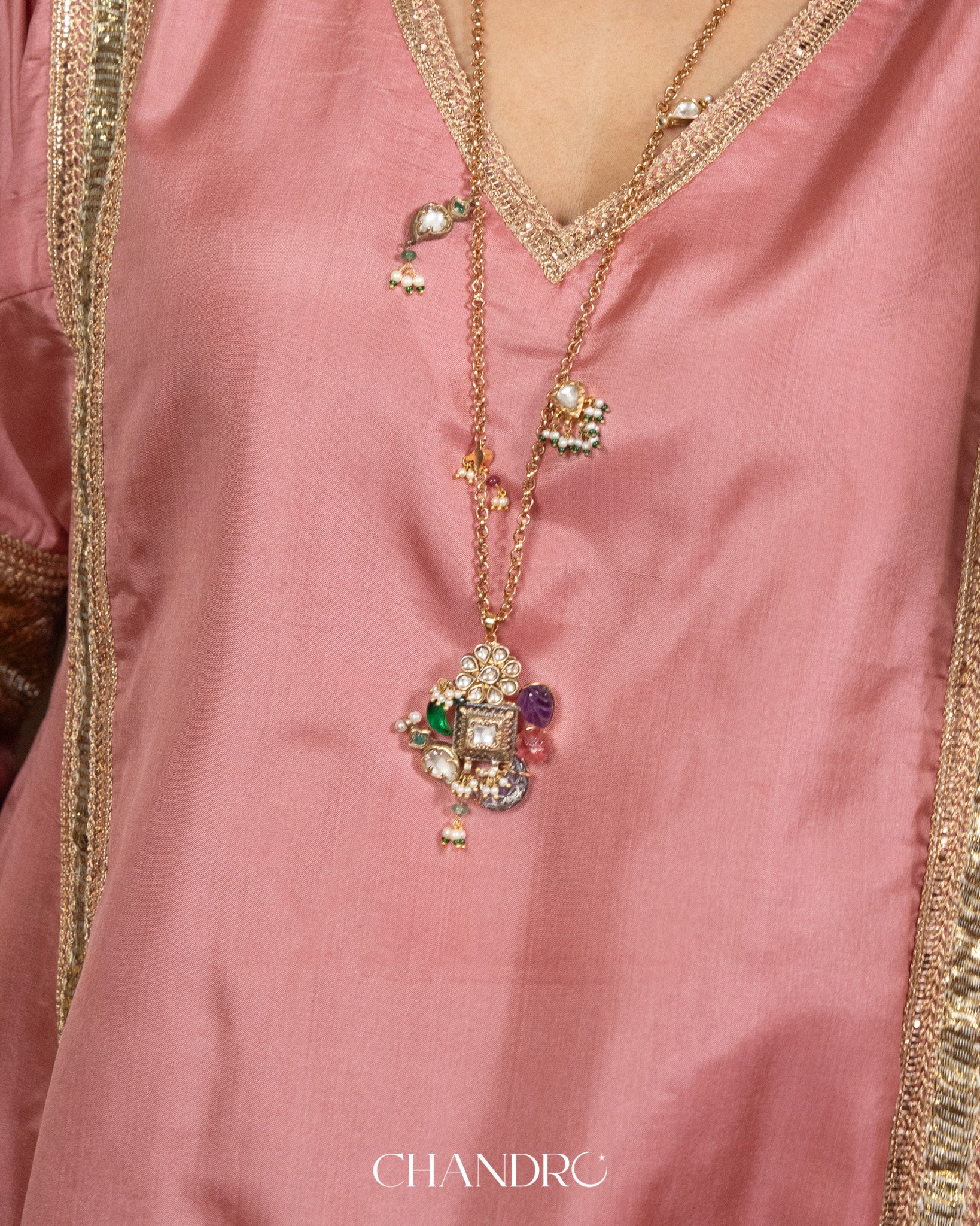 Kundan Love Charms Necklace