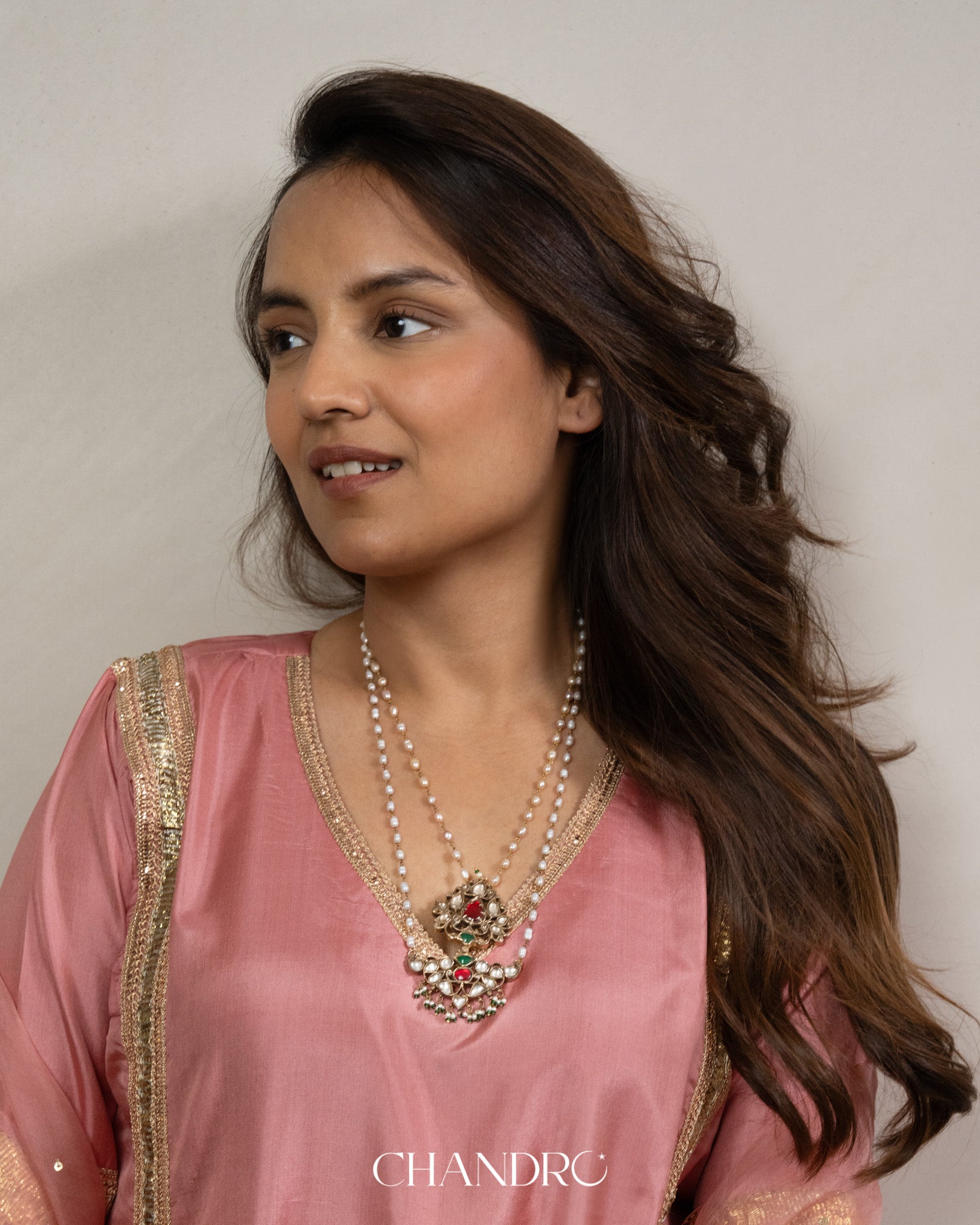 Polki Flame Necklace