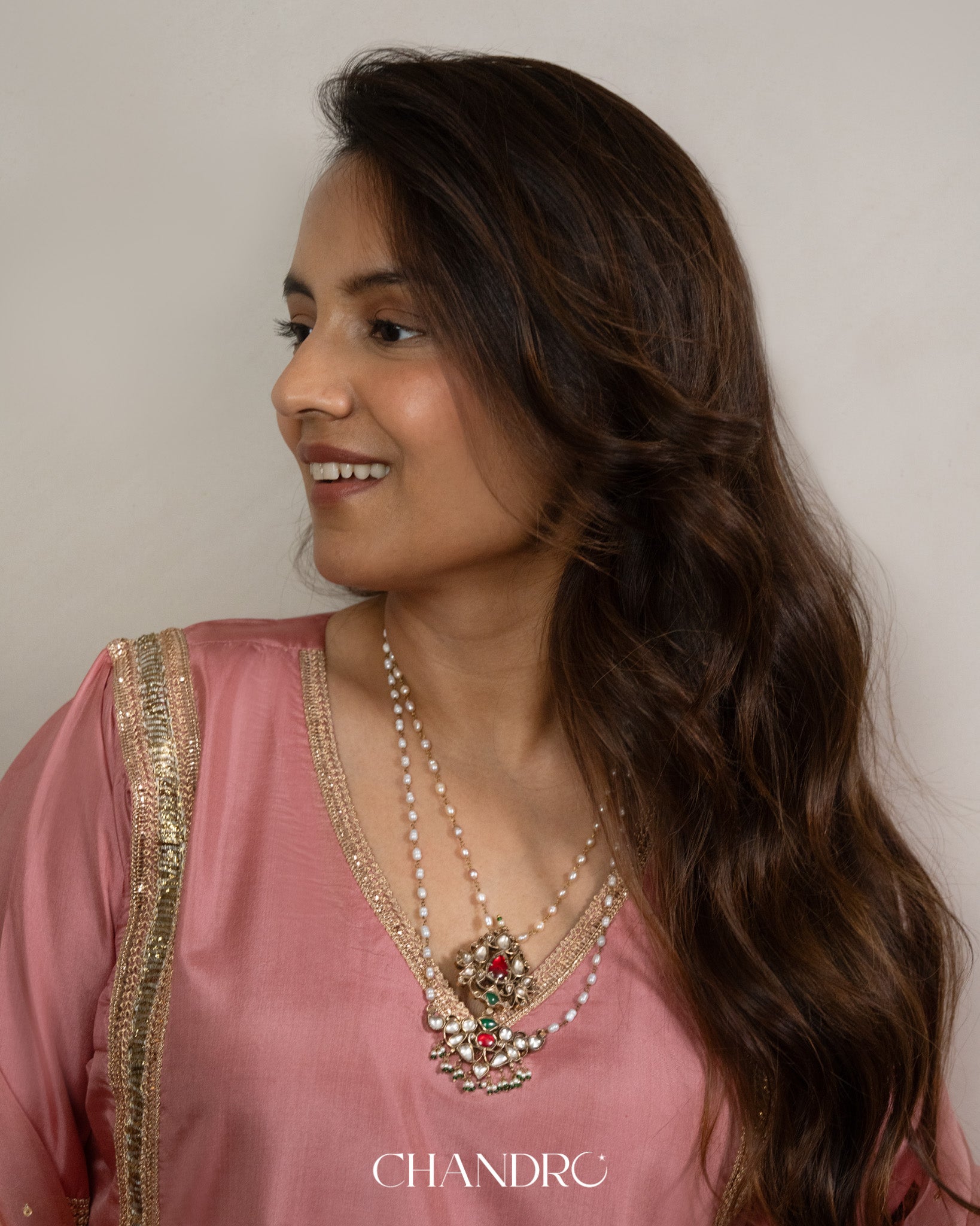 Polki Flame Necklace