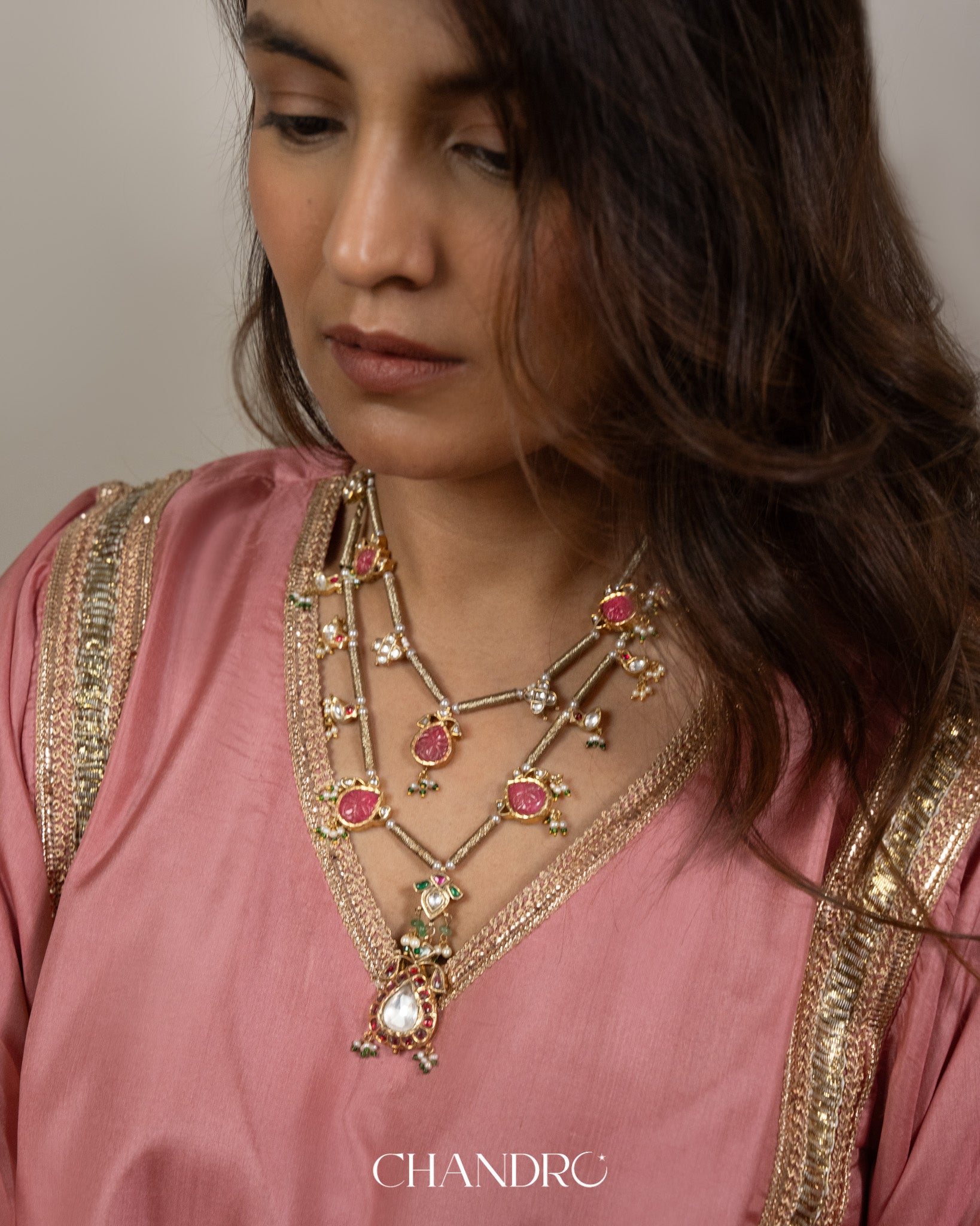 Polki Charms Sutra Necklace