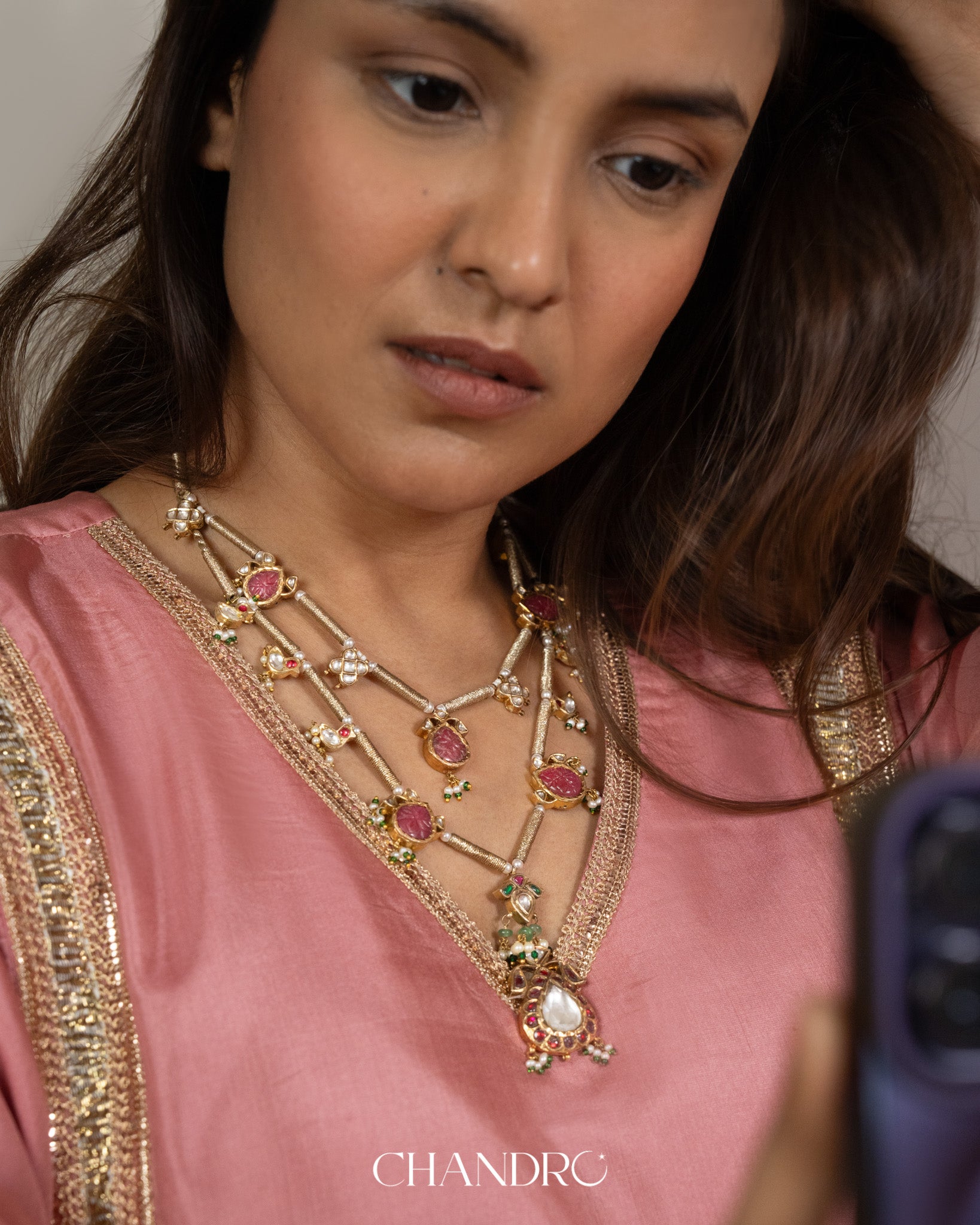 Polki Charms Sutra Necklace