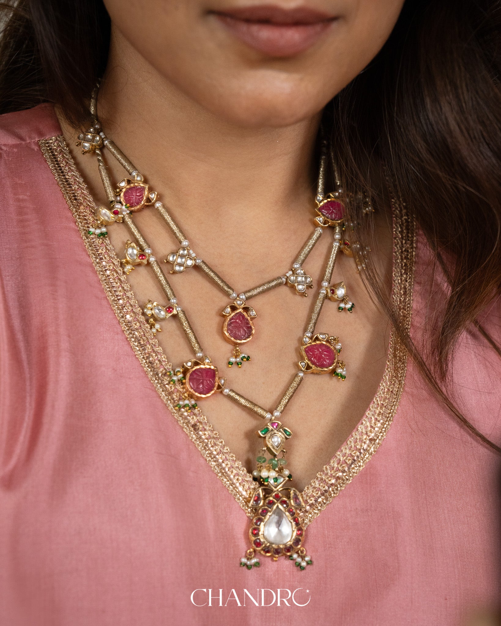 Polki Charms Sutra Necklace