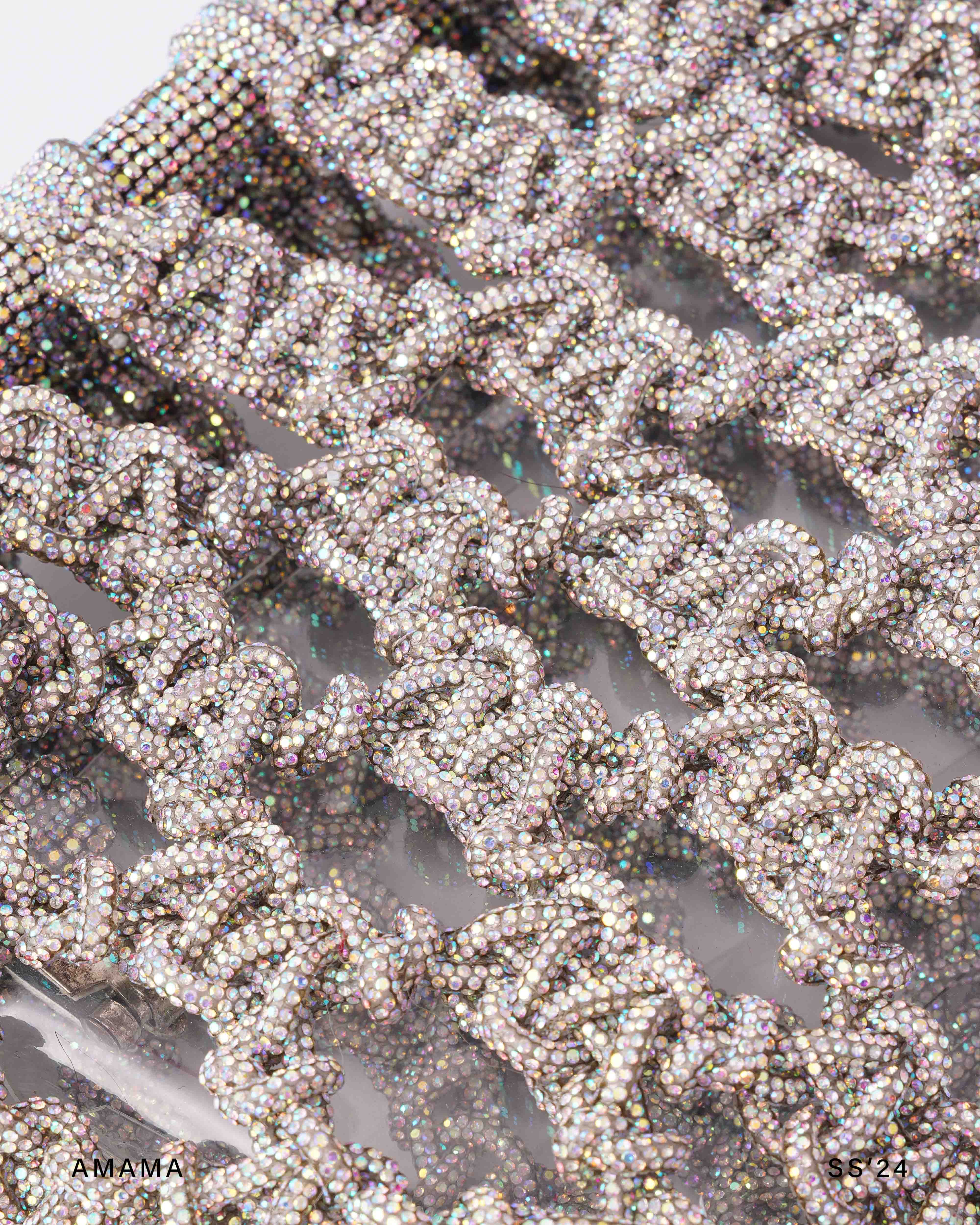 Luna Plaided Clutch In Rainbow