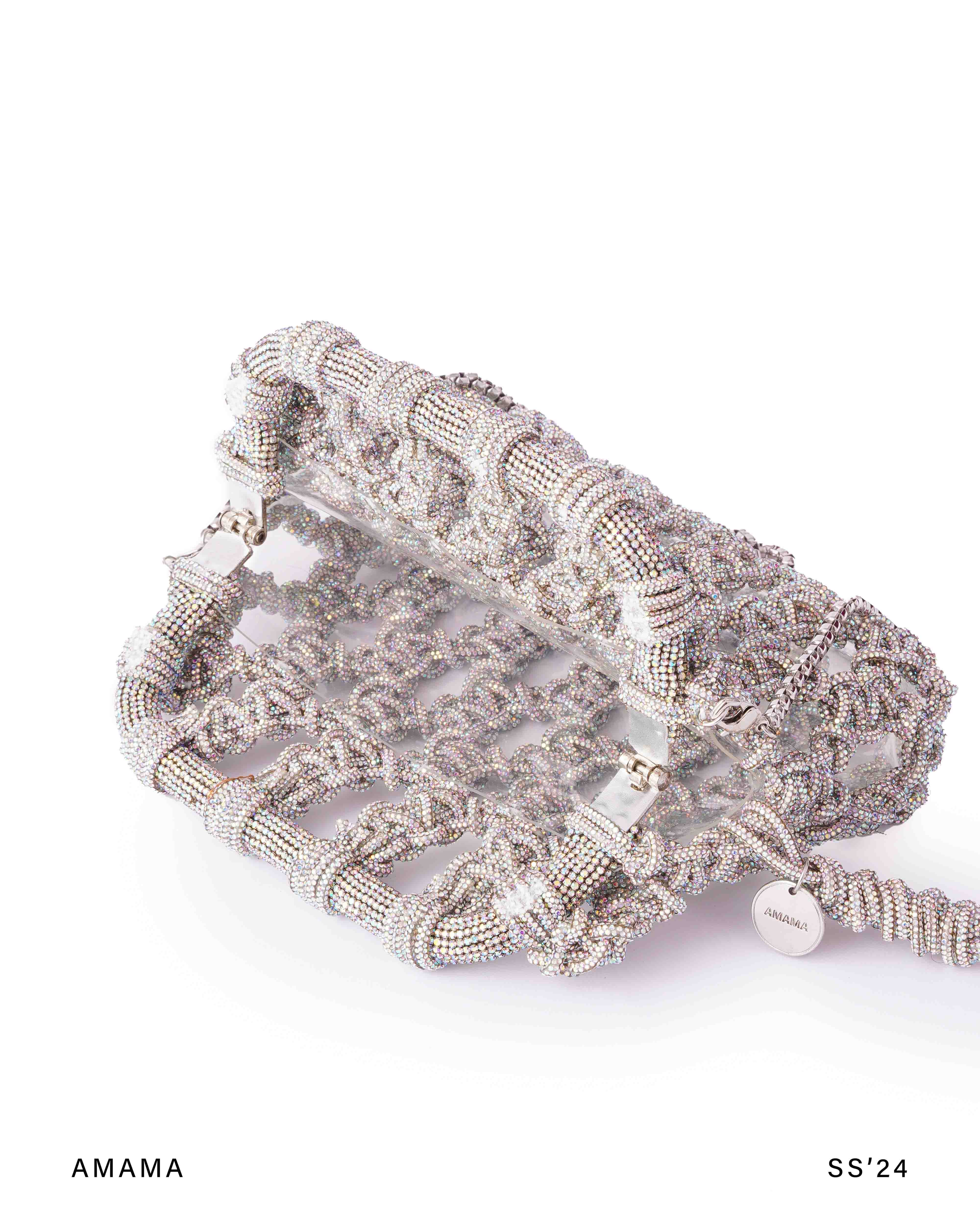 Luna Plaided Clutch In Rainbow