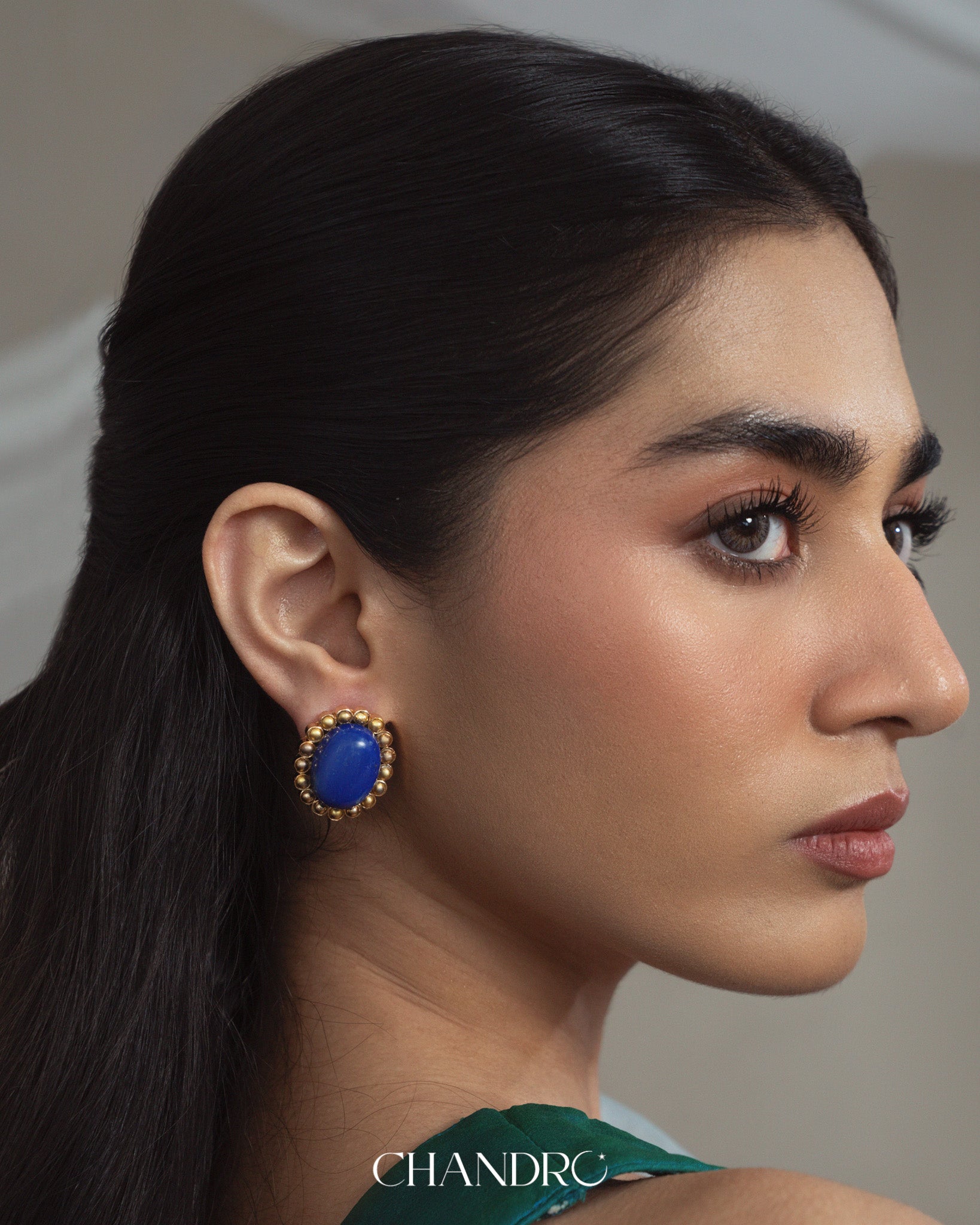 Lapis Oval Studs