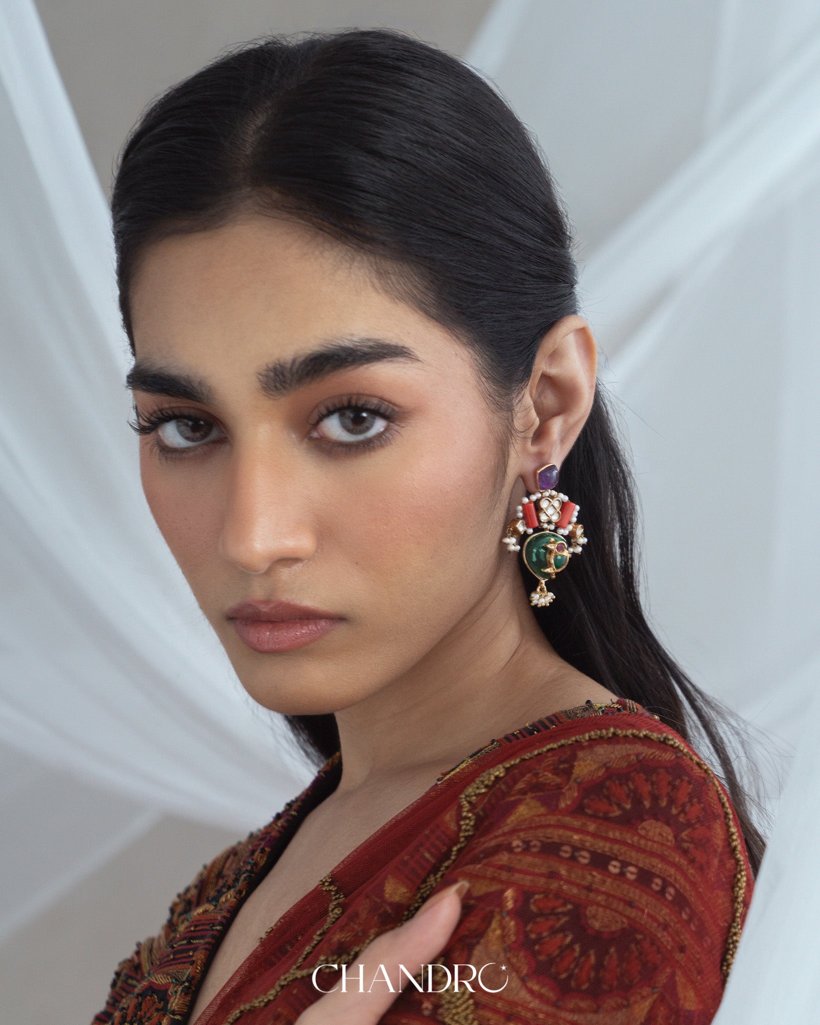 Sangeet Coral Earrings