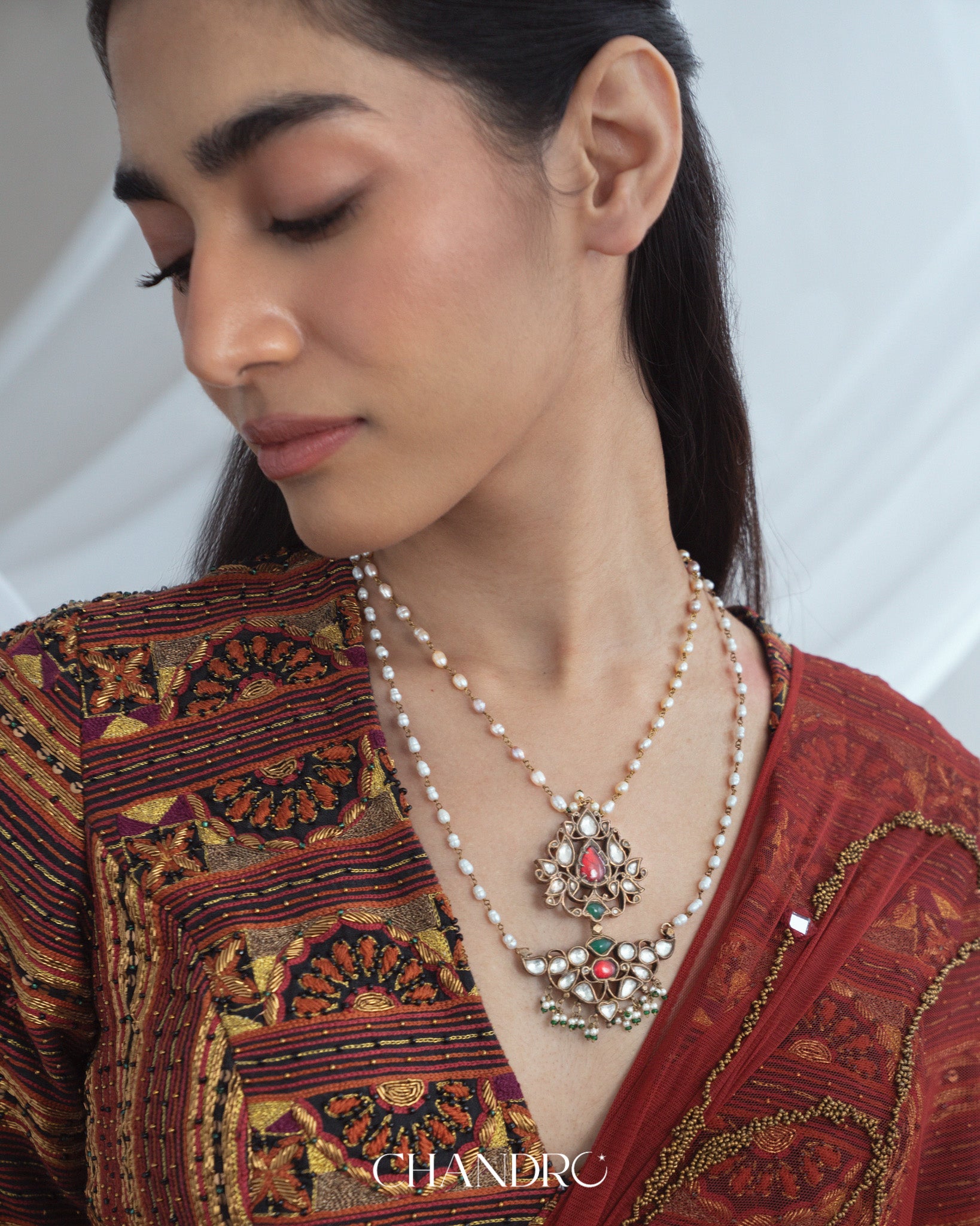 Polki Flame Necklace