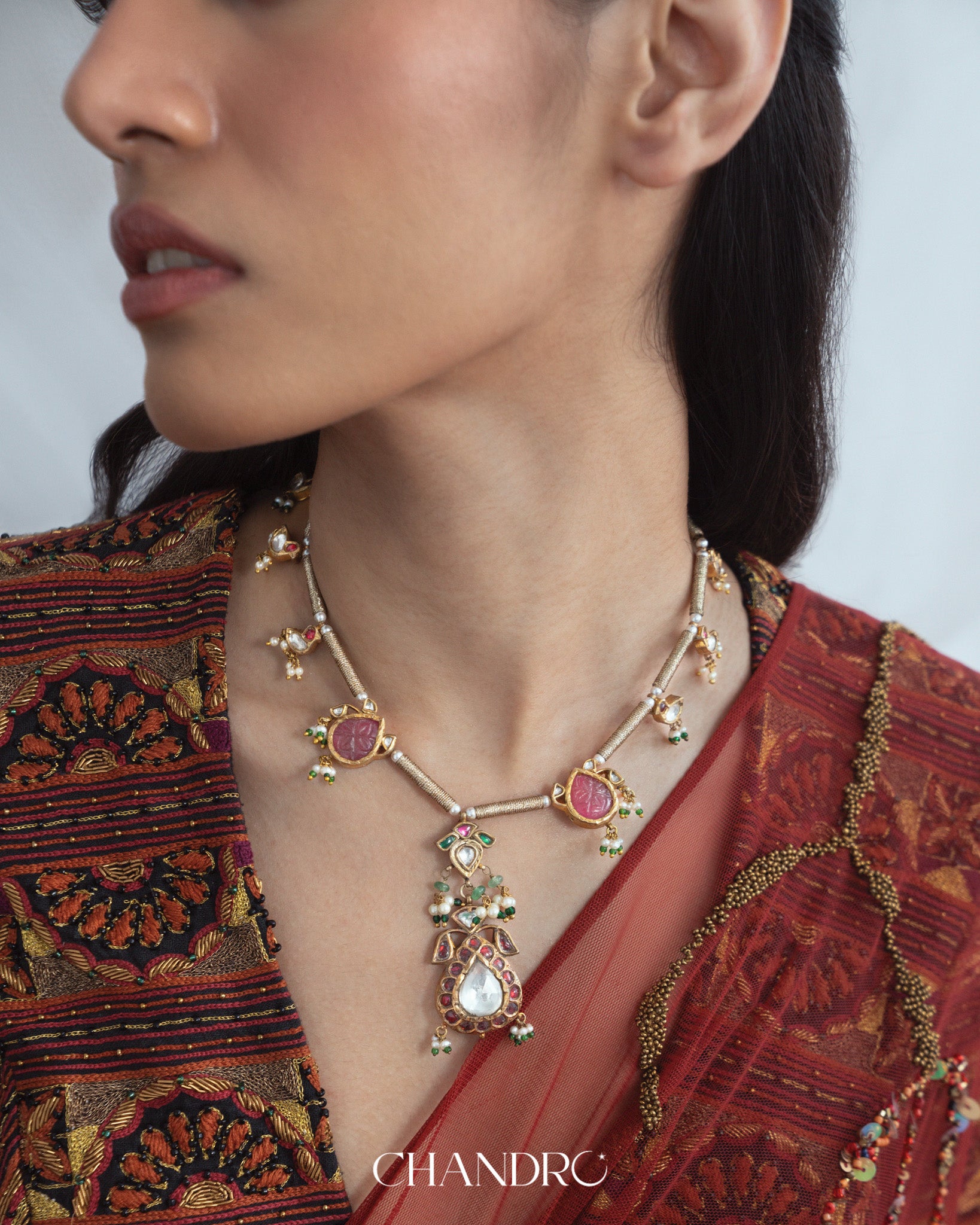 Polki Charms Sutra Necklace