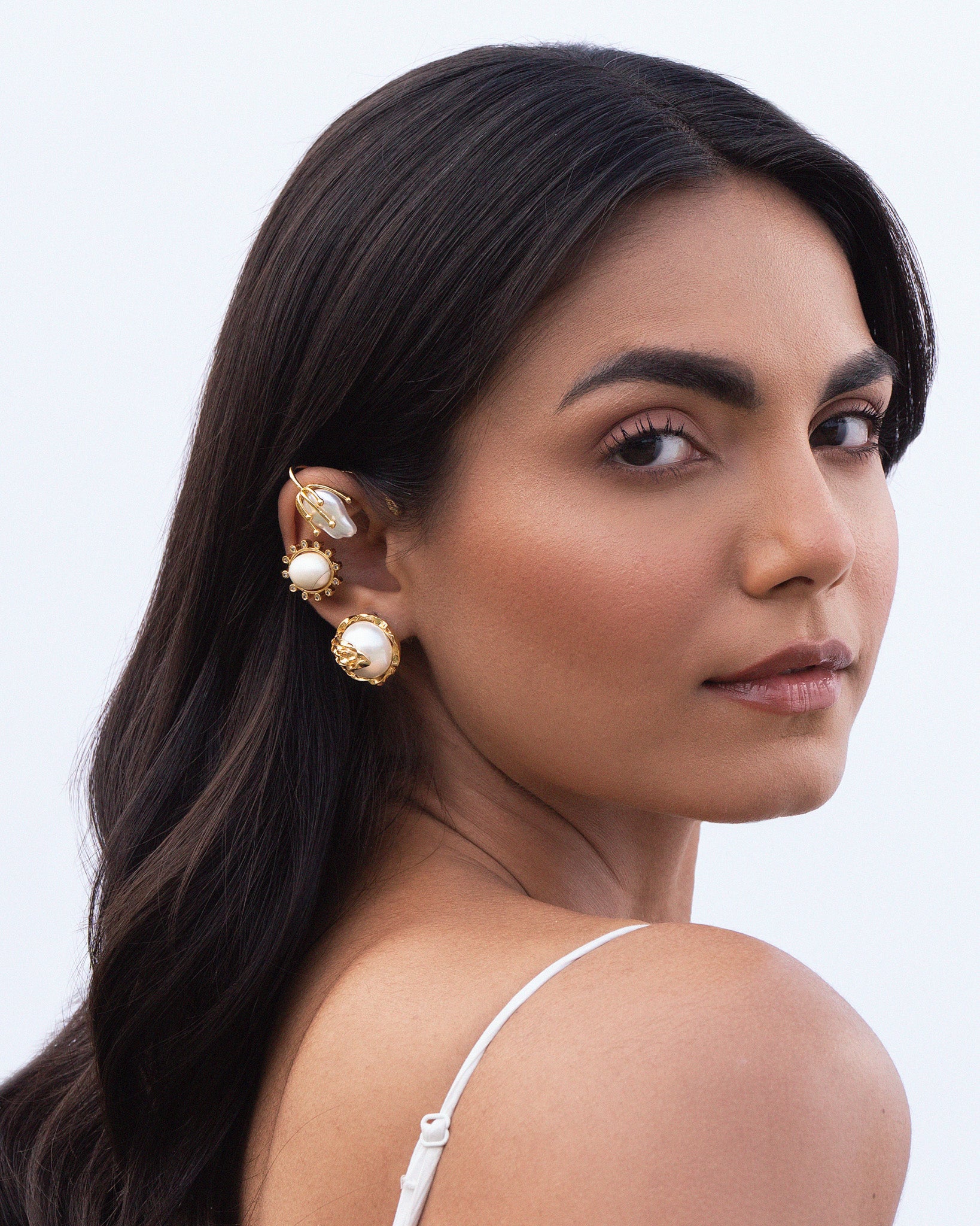 Not Your Rose Pearl Earcuff