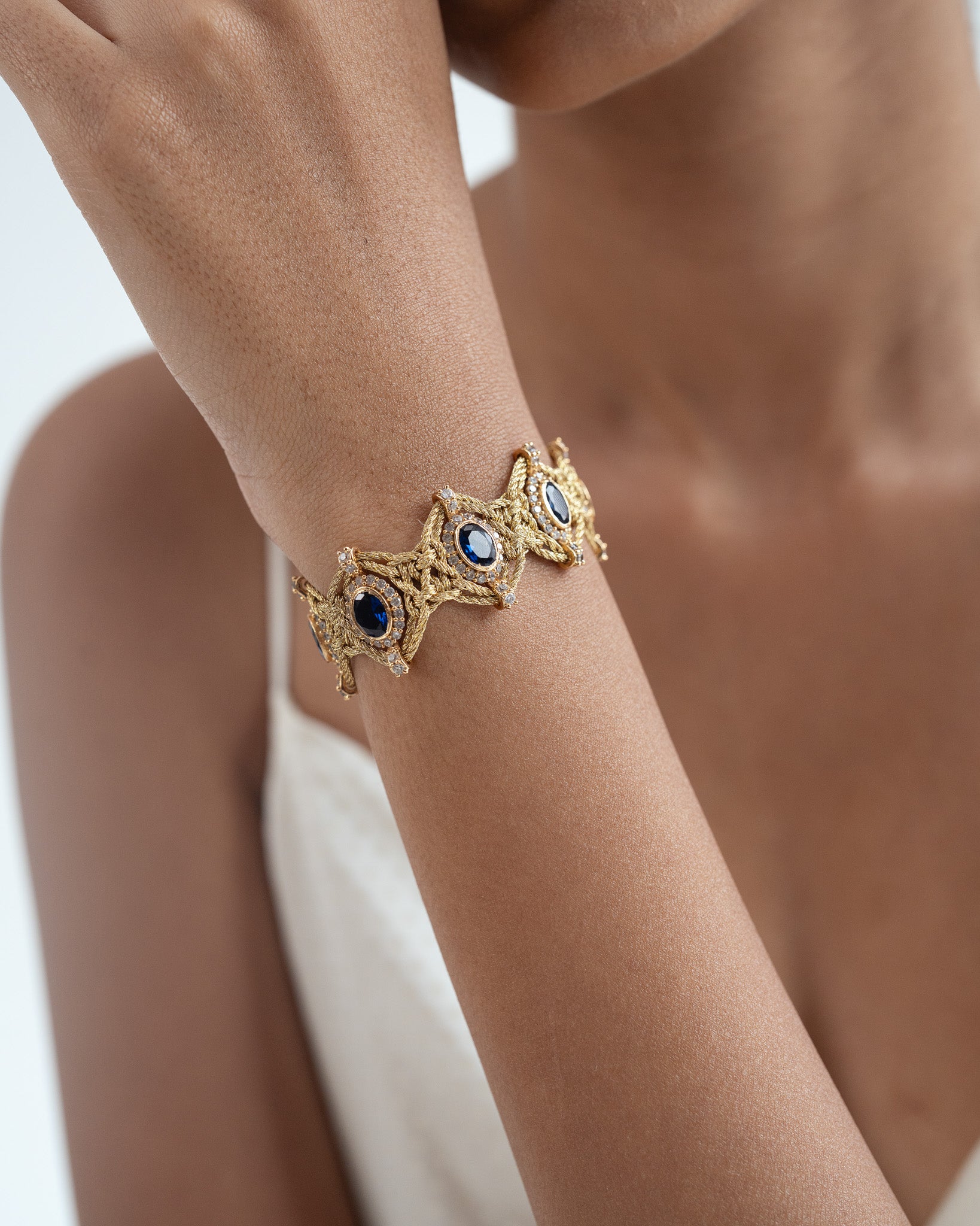 Aztec Sapphire Bracelet