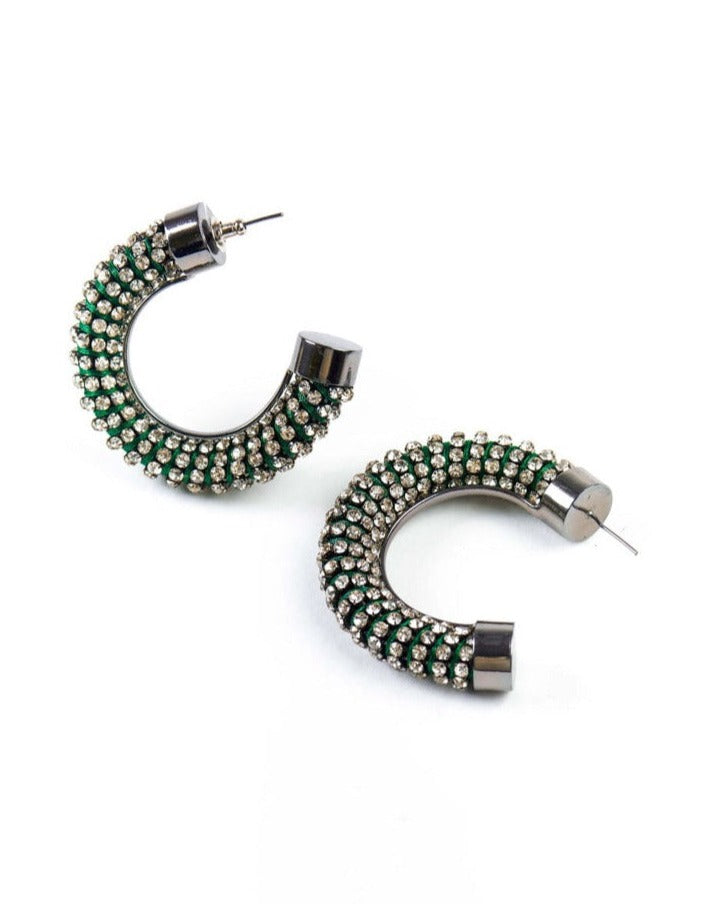 Tortile Chubby Hoops in Sparkling White