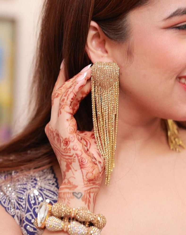 Eleanor Danglers In Champagne Gold - Main Image