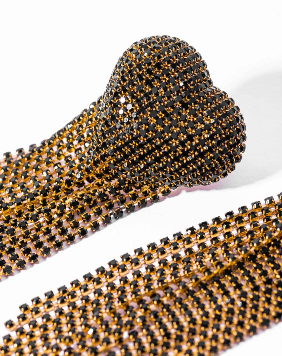 Eleanor Danglers In Charcoal Black Amama