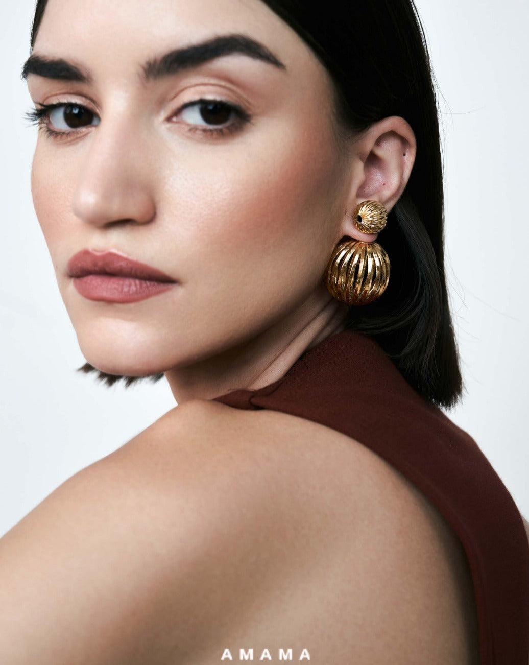 amama gold earrings