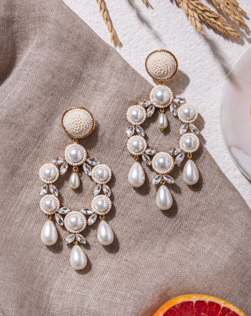 Geometry of Space Earrings Amama