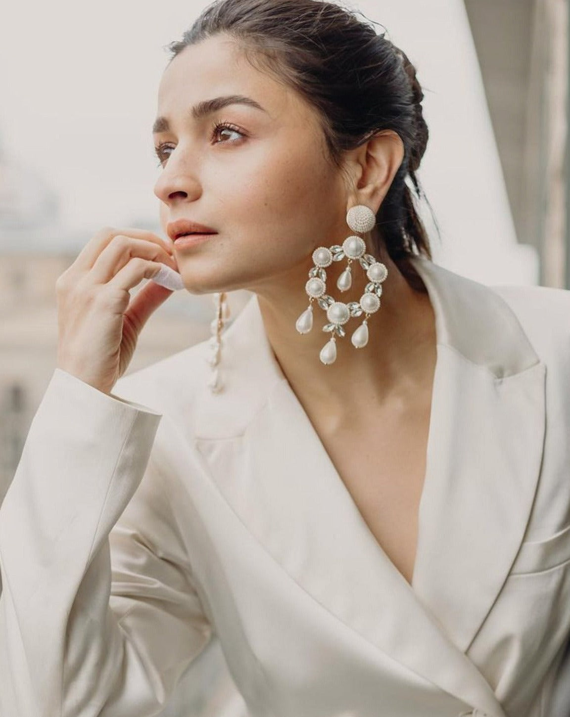 Geometry of Space Earrings Amama