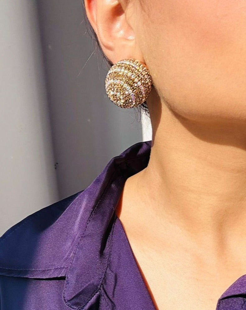 Mini Aurora Studs In Champagne Ombre