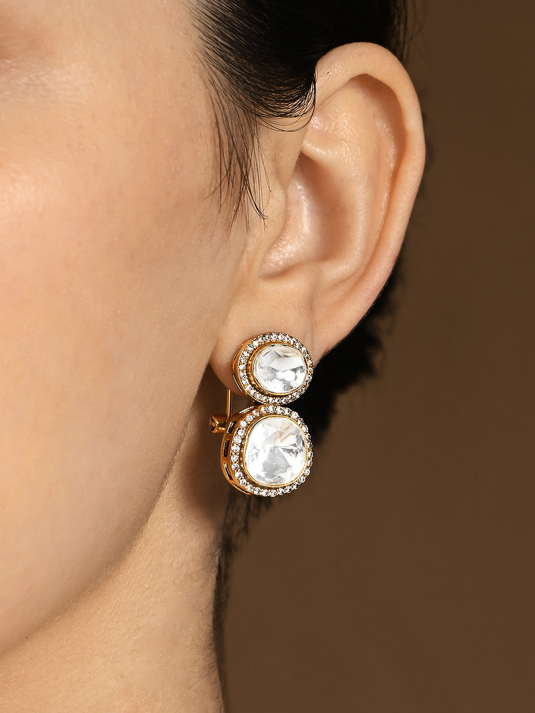 Amama,Glittering Polki Earrings