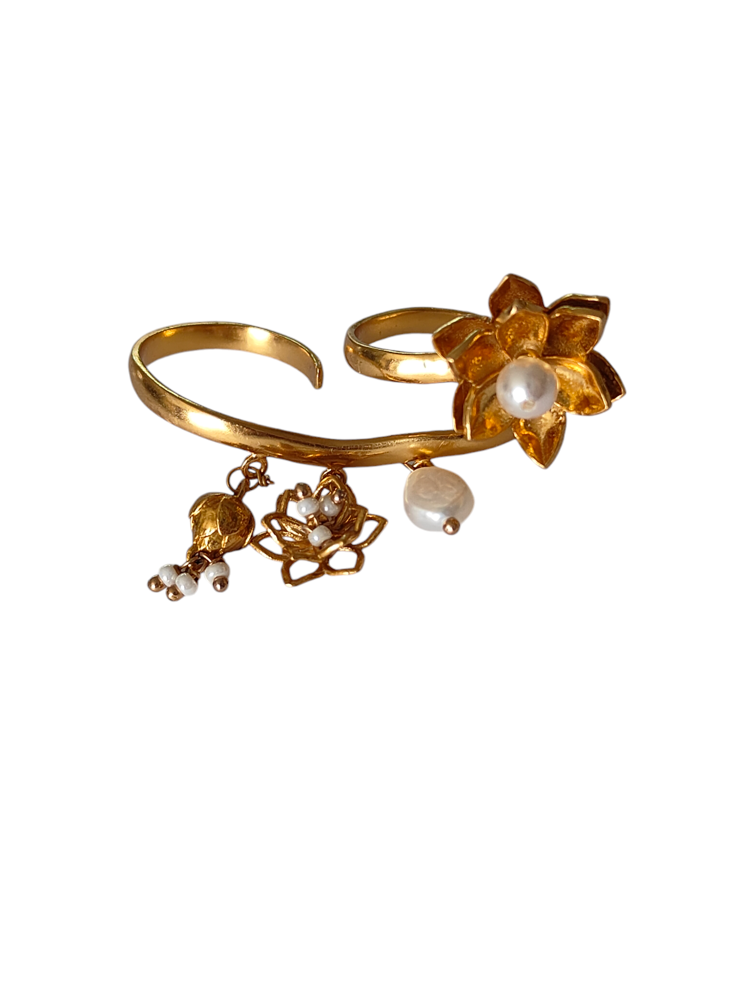 Kamal Kali Two Finger Ring