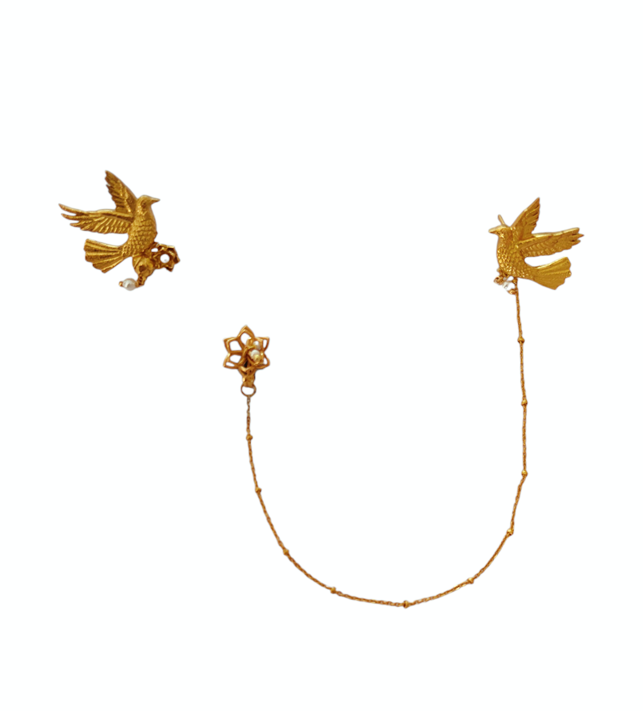 Panchee Studs with detachable nath-chain