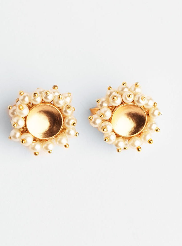 Amama,Pearl Bunch Ear Buttons