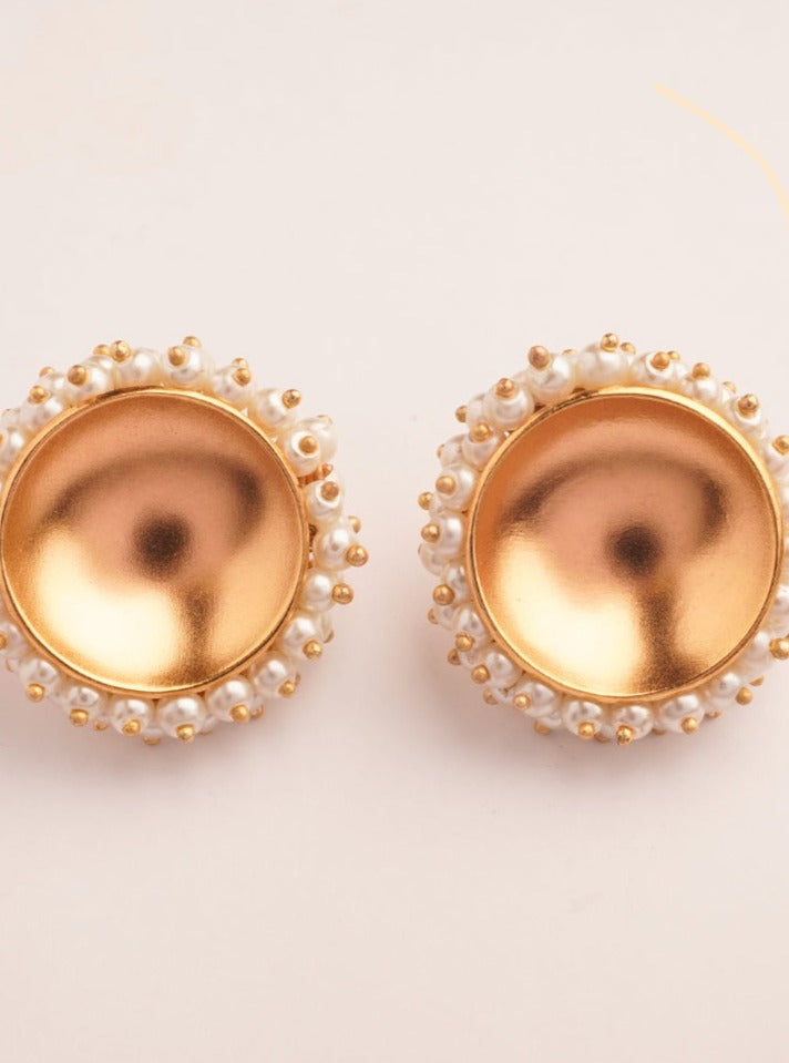 Amama,Gold Deity Gold Plated Jhallar Earrings