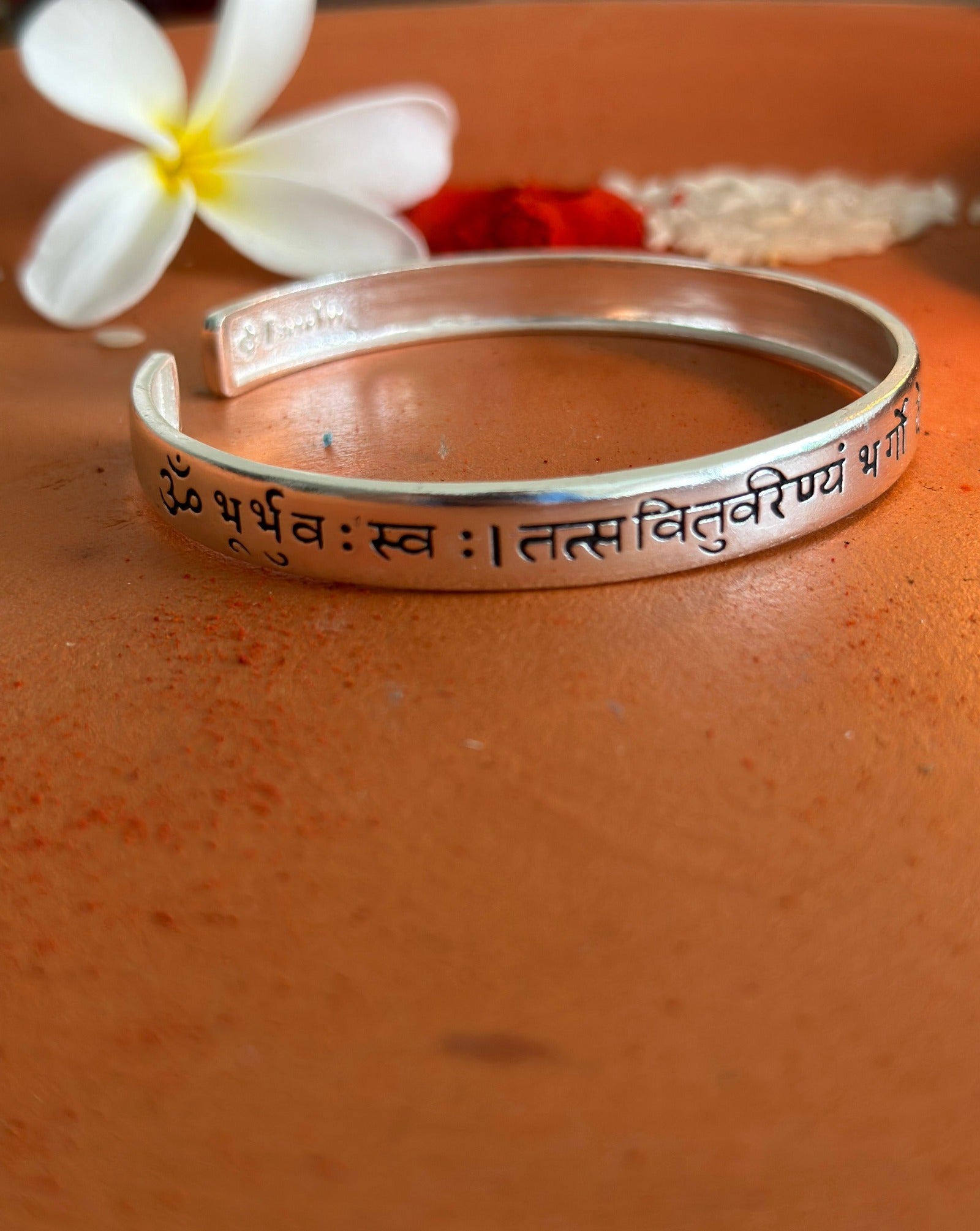 92.5 Silver Gayatri Mantra Kada Male