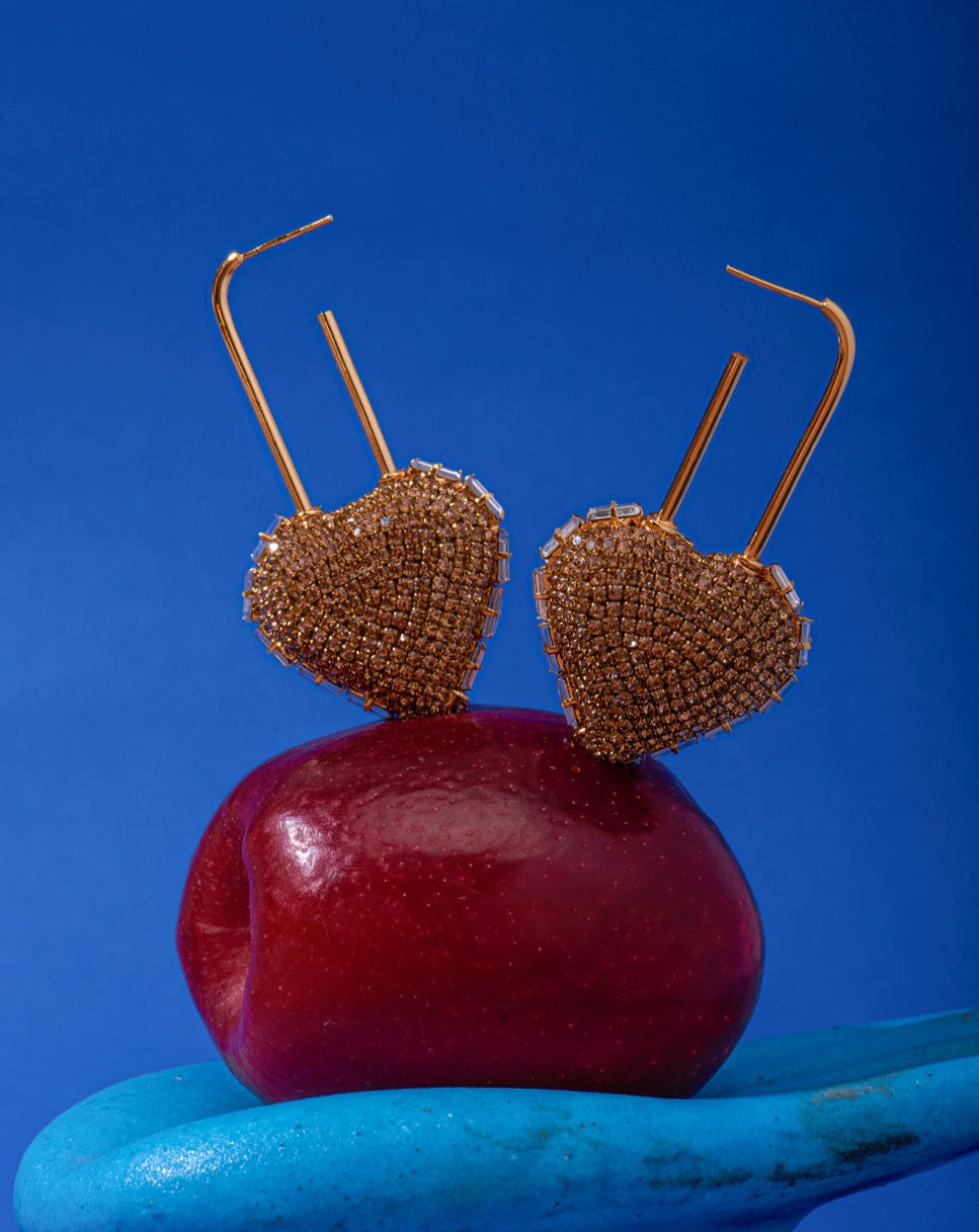 party wear gold earrings design